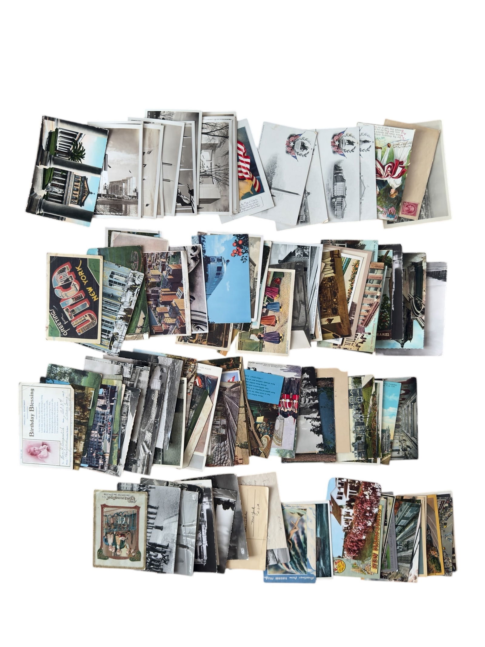 Group of 122 Antique & Vintage Postcards New York World's Fair, Patriotic, RPPCs Etc (1 of 6)