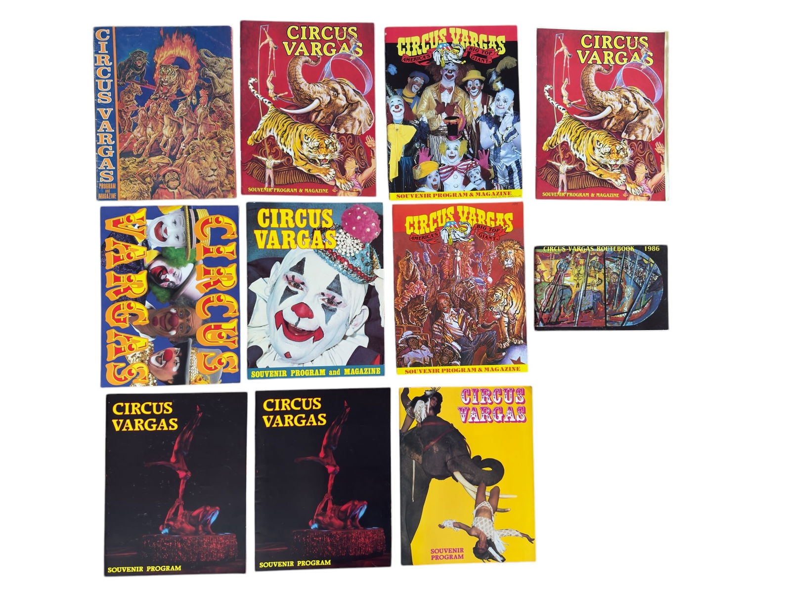 Group of Eleven Circus Vargas Programs 1970s-80s (1 of 11)