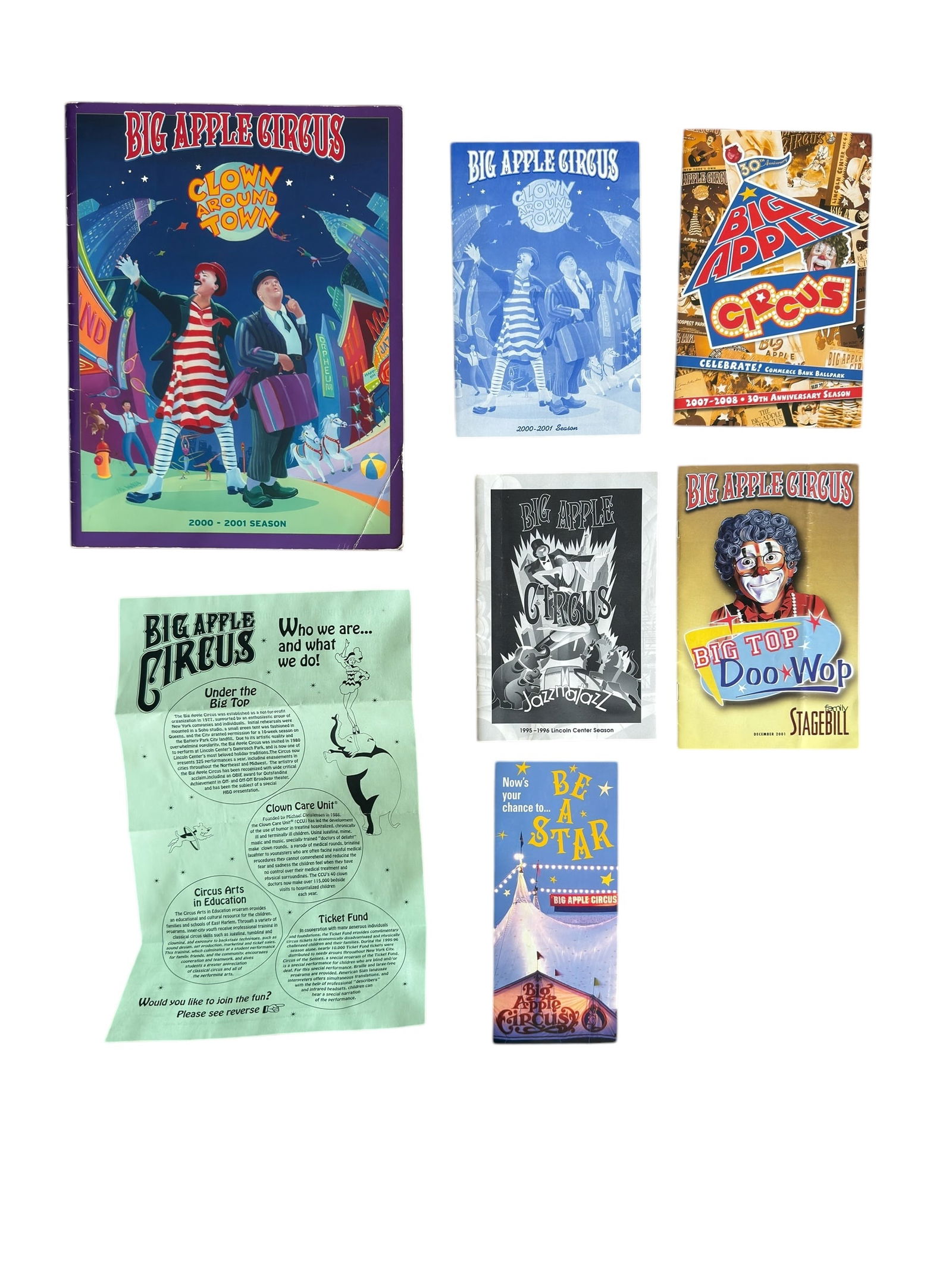 Group of Seven Big Apple Circus Programs & Materials 2000s (1 of 9)