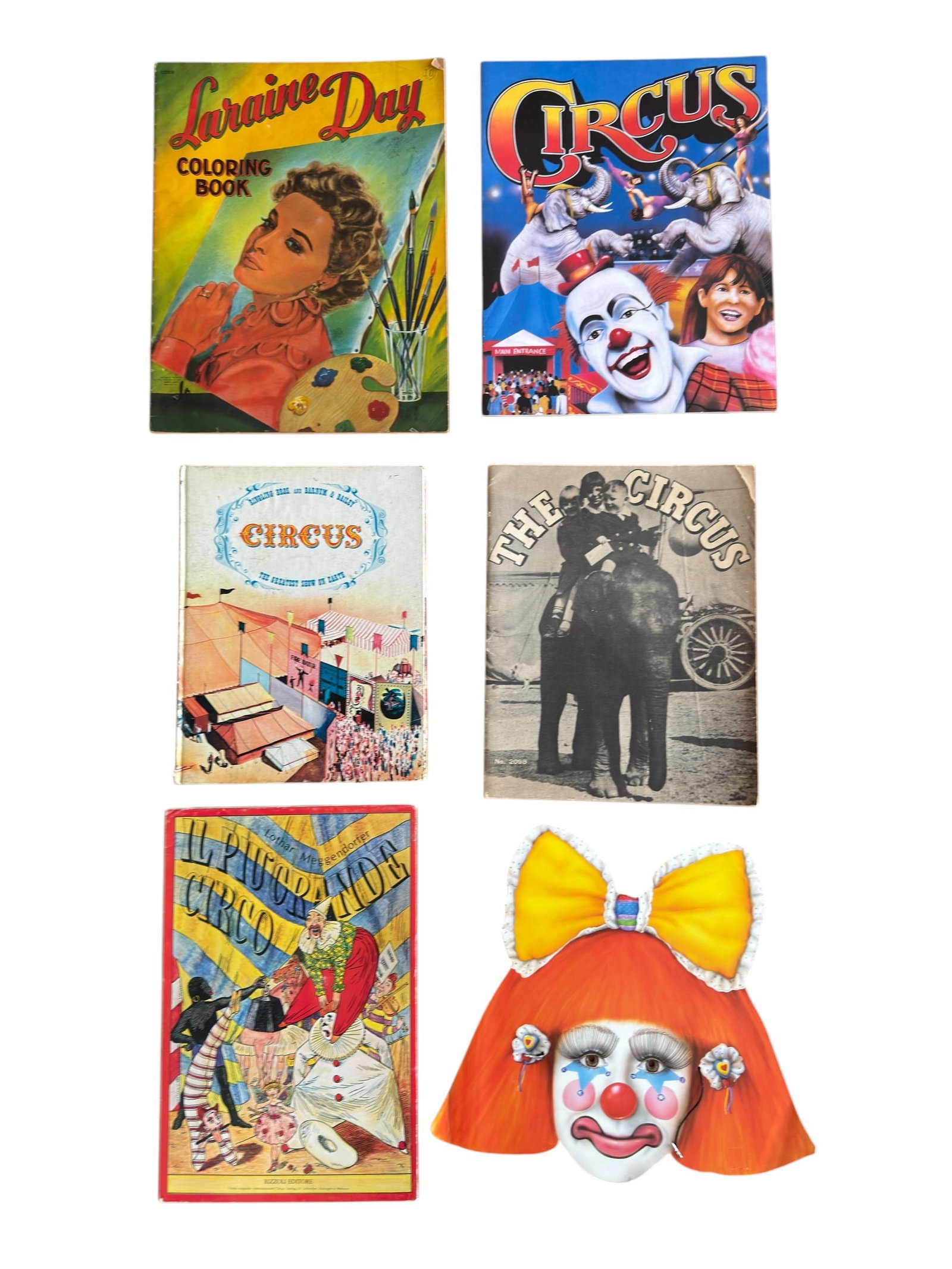 Group of Six Vintage Children's Books Pop-Ups Masks Circus (1 of 9)