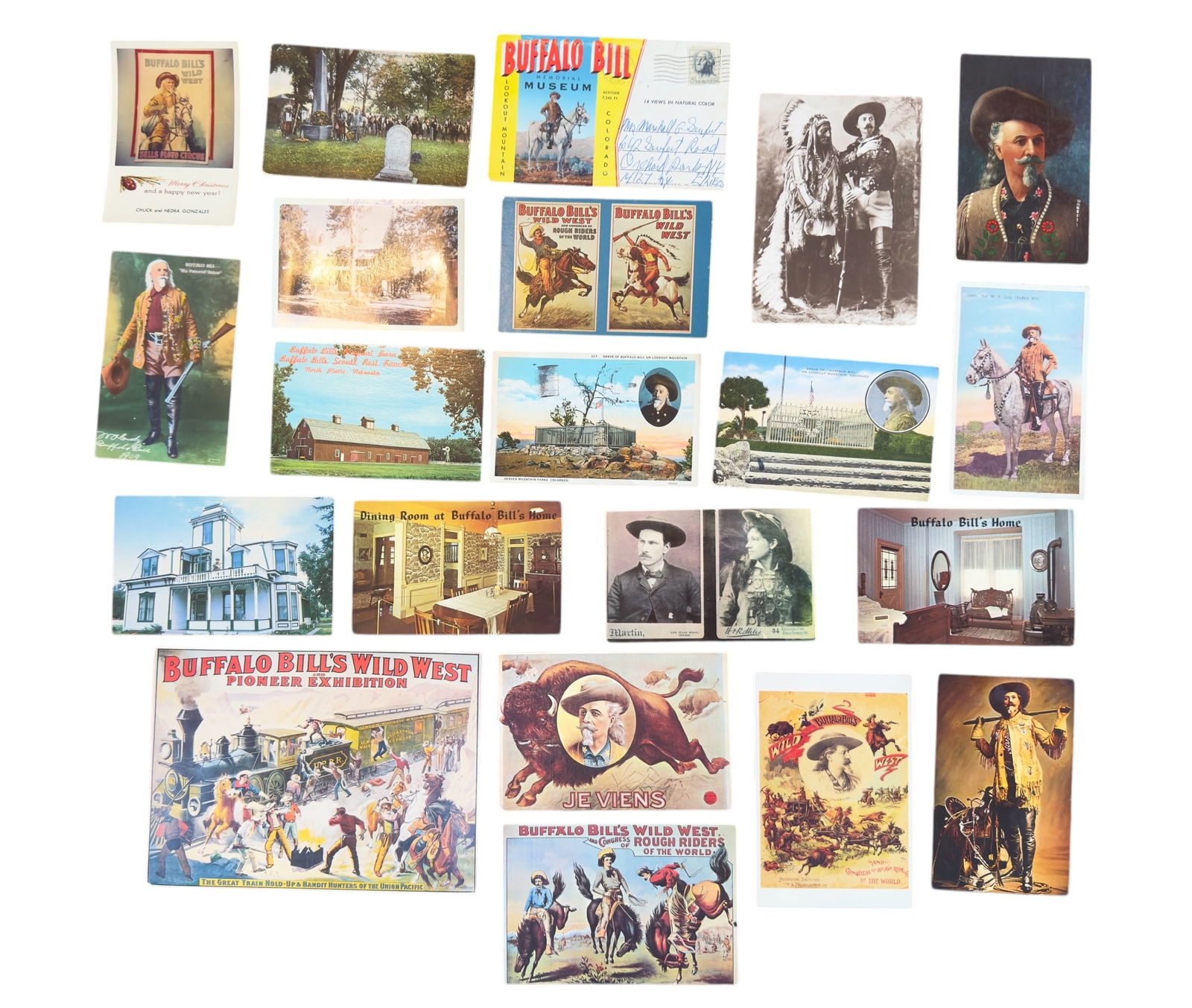 Group of Twenty-One Vintage Postcards Memorabilia Buffalo Bill's Wild West (1 of 11)
