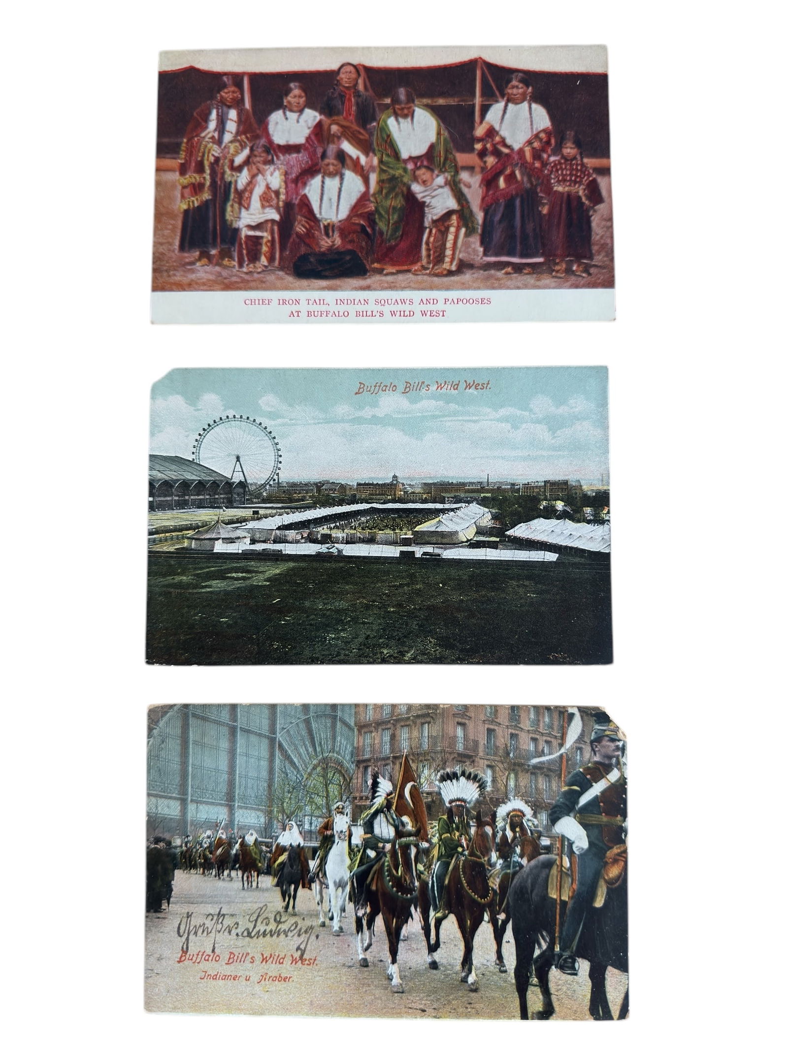 Group of Three Antique Post Cards of Buffalo Bill's Wild West Show (1 of 7)