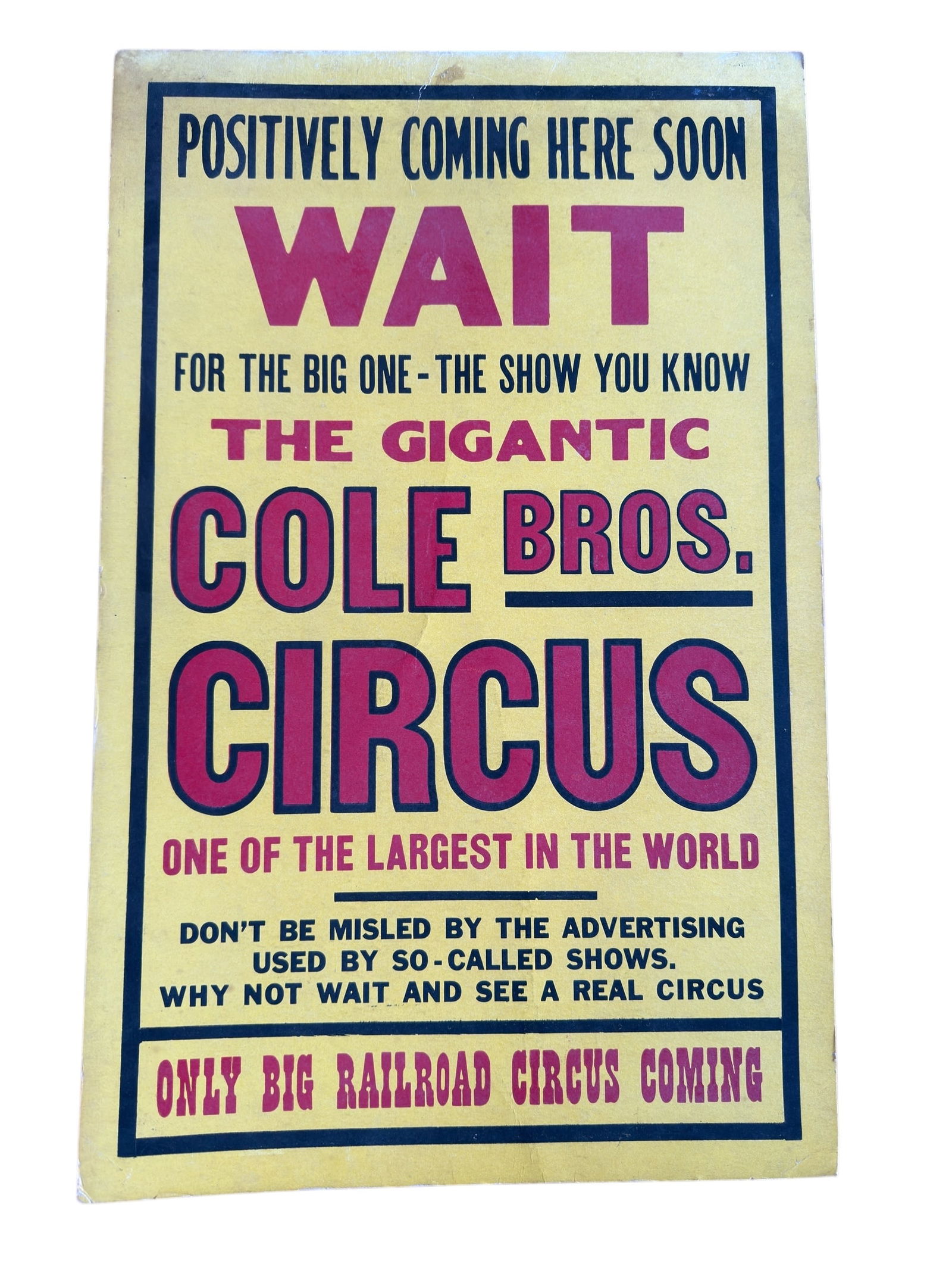 1930s Cole Brothers Circus Screen Printed Poster, with Hanneford's Riders (1 of 7)