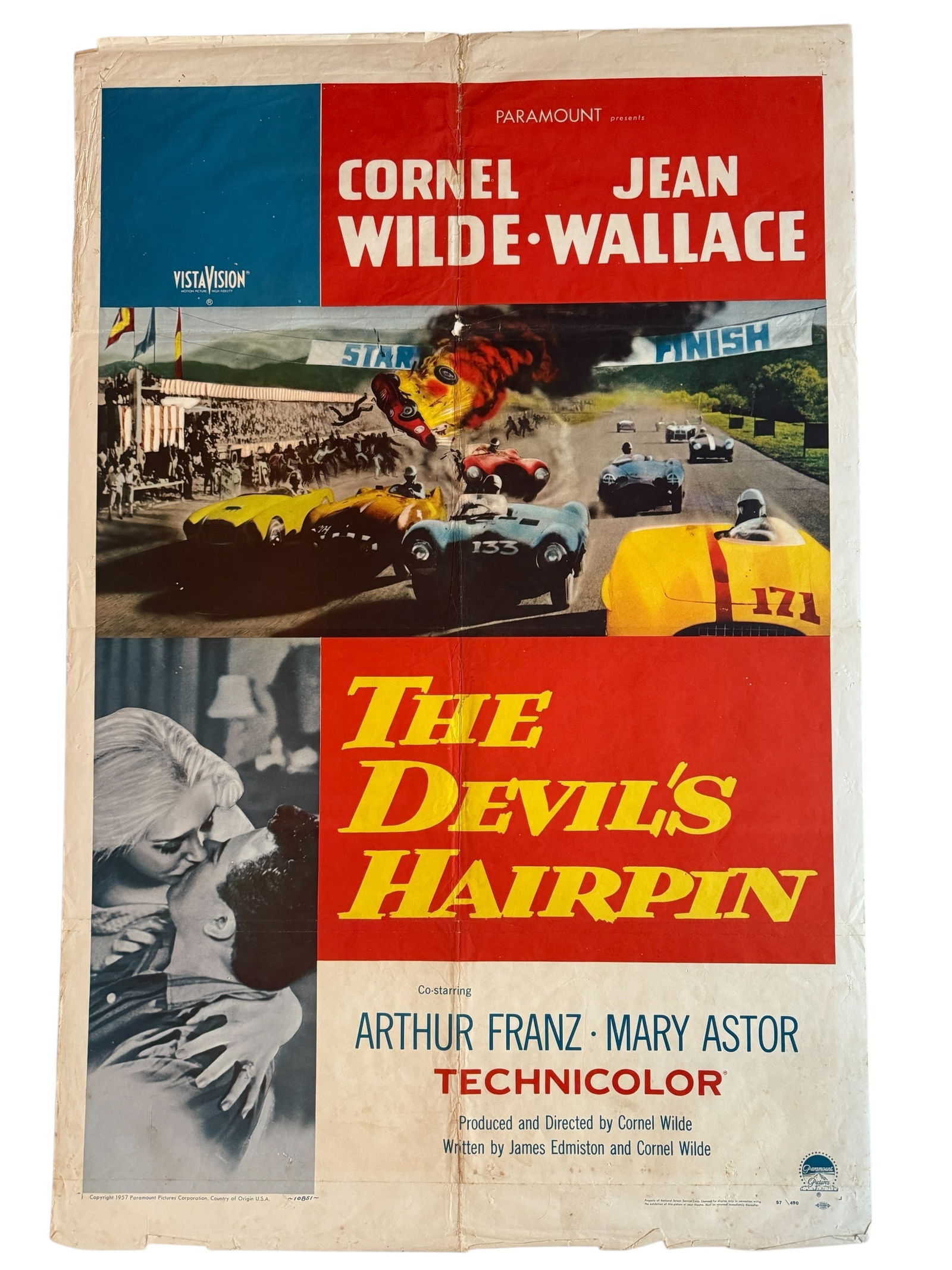 1957 The Devil's Hairpin Original One Sheet Movie Poster Motorsport Vintage Car Drag Racing (1 of 11)