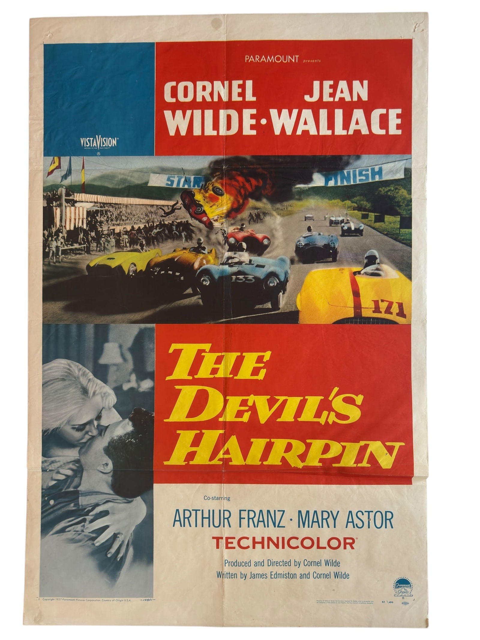 1957 The Devil's Hairpin Original One Sheet Movie Poster Motorsport Vintage Car Drag Racing (1 of 11)
