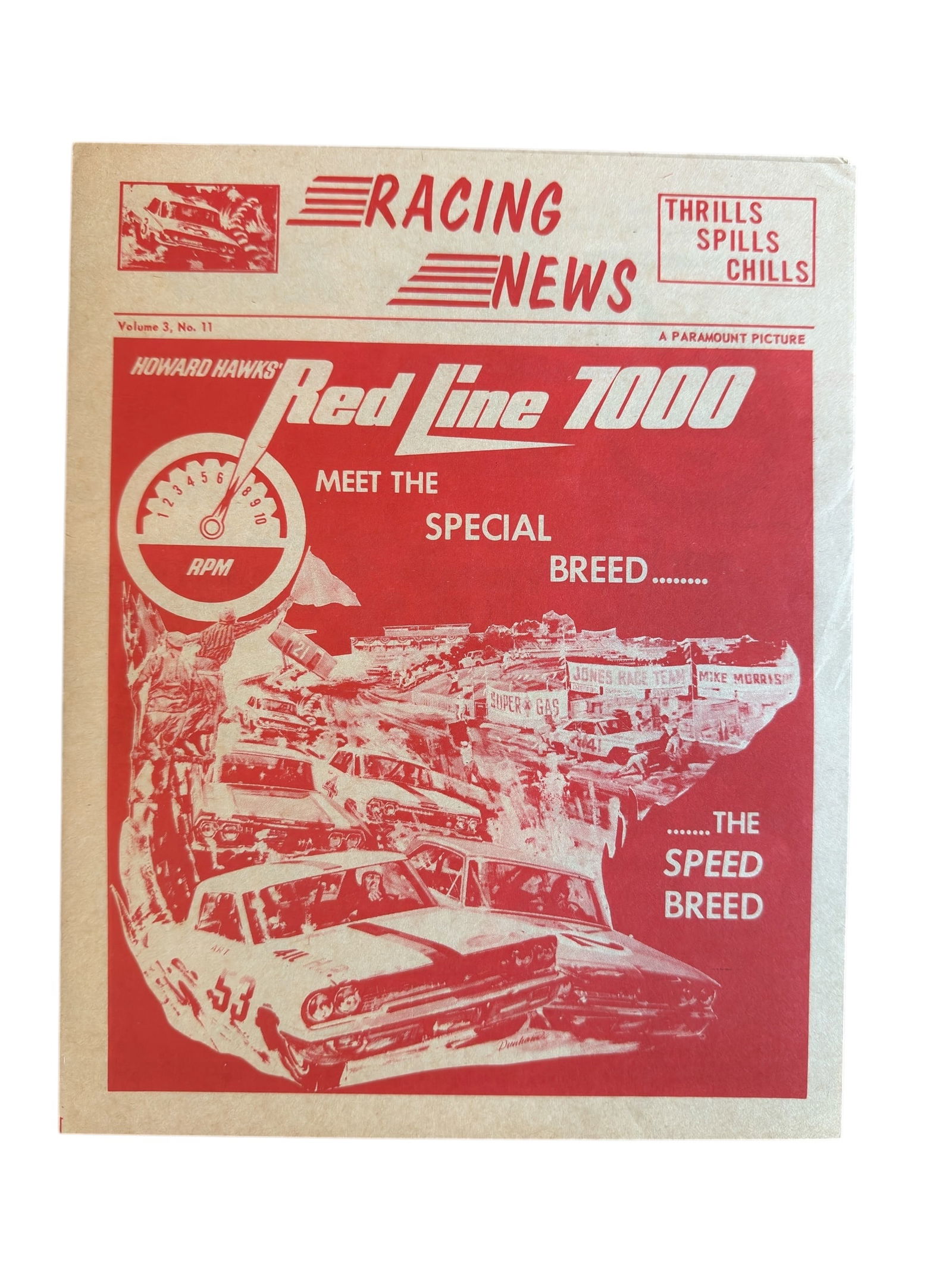 1965 Red Line 7000 Original Movie Flyer Promotional Advertisement Piece Motorsport Vintage Car (1 of 5)
