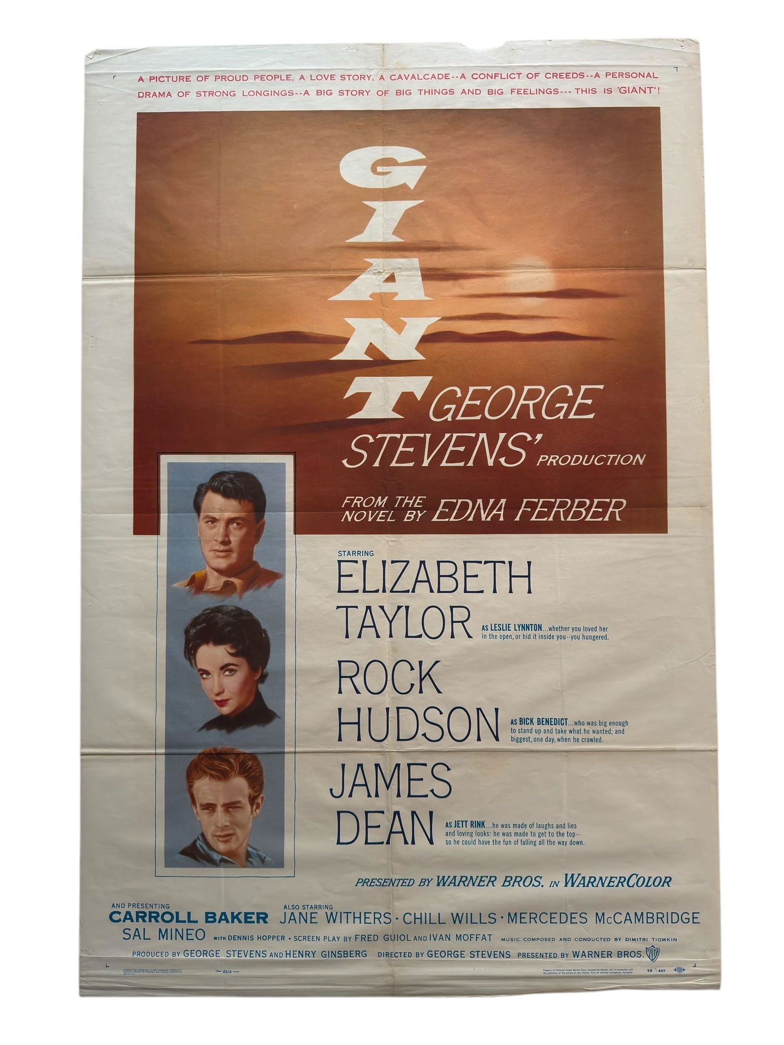 1956 Giant Original One Sheet Movie Poster Motorsport Vintage Car Drag Racing (1 of 10)