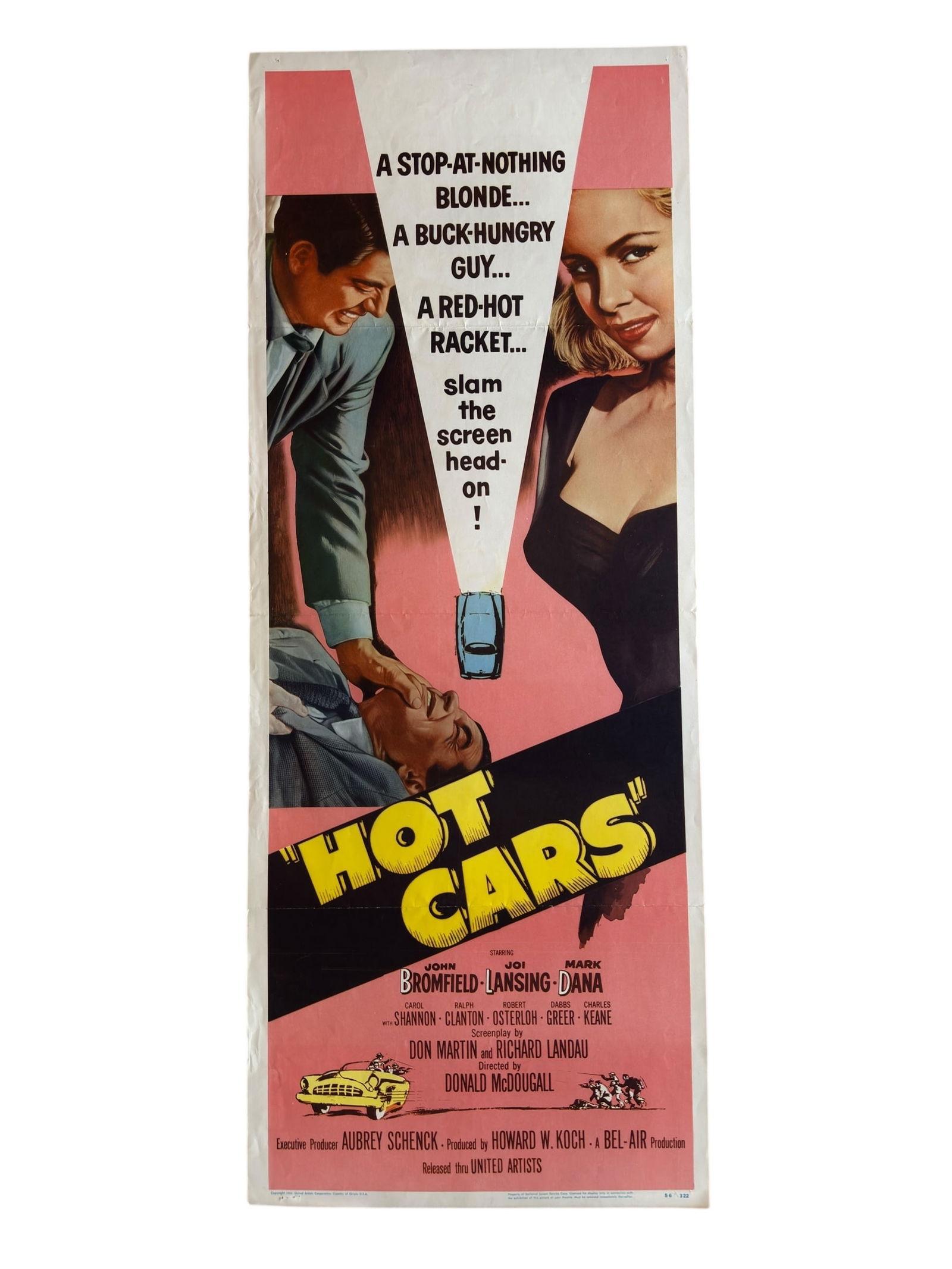 1956 Hot Cars Original Movie Poster Motorsport Vintage Car Drag Racing (1 of 10)
