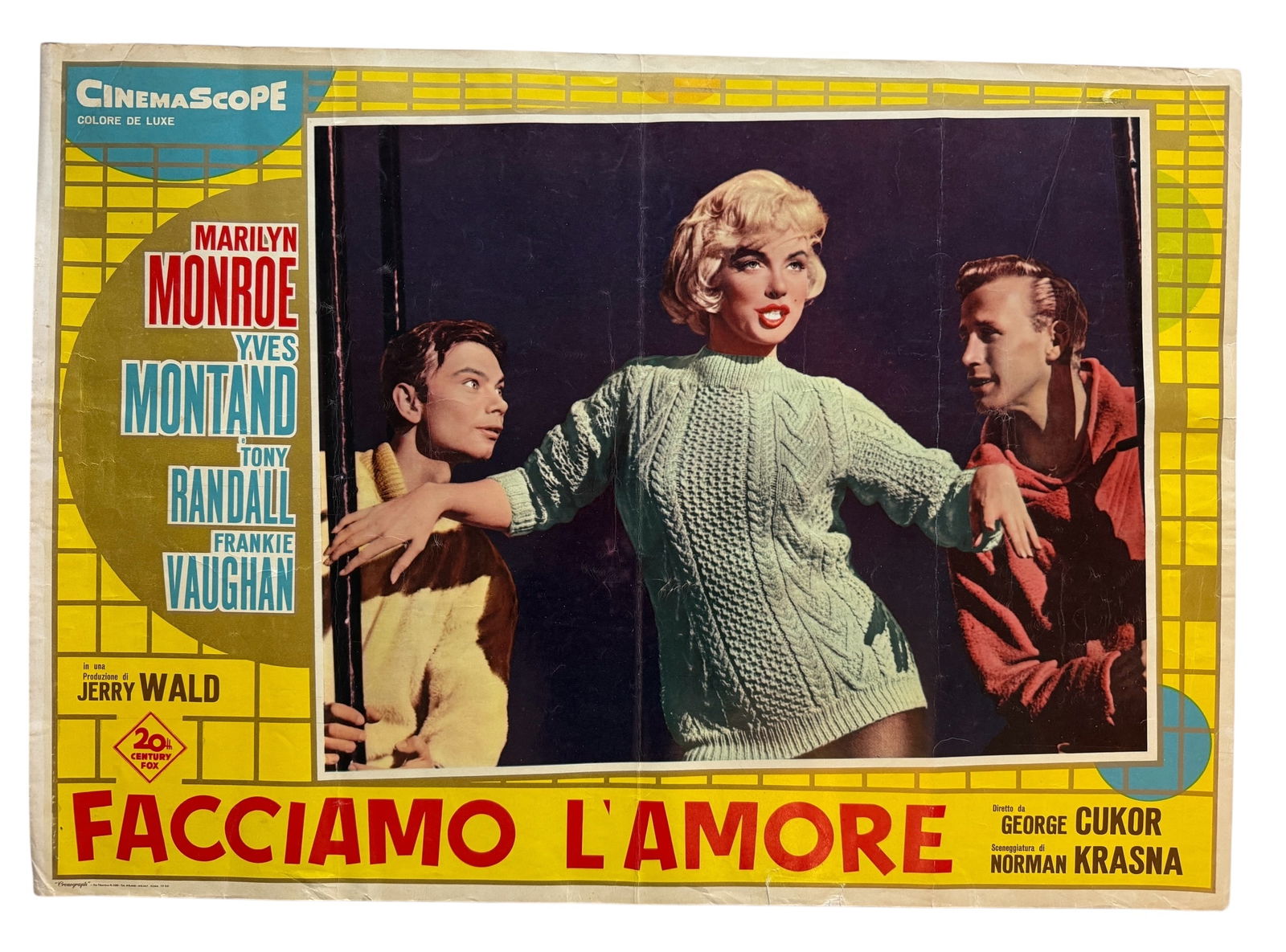 1960 Let's Make Love Italian Original Movie Poster Marilyn Monroe Facciamo L'Amore (1 of 11)
