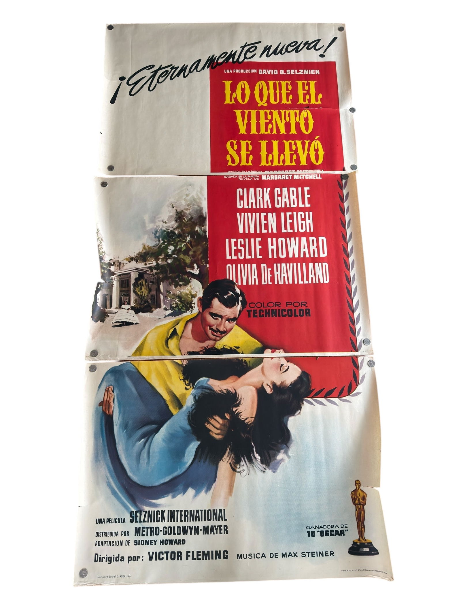 1962 Rerelease Gone With The Wind Spanish Language Original  Movie Poster (1 of 17)