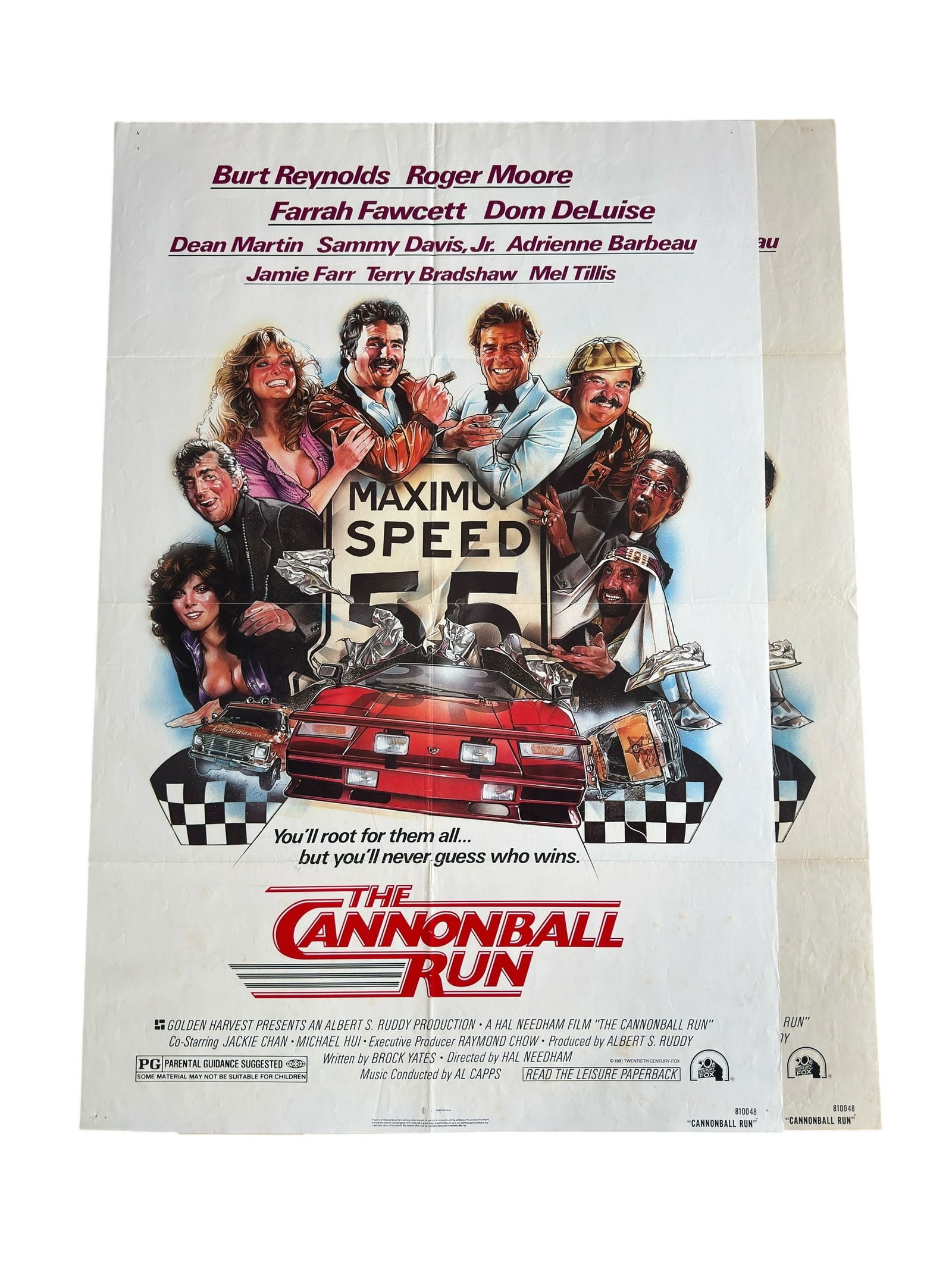 Two 1984 Cannonball Run II Original One Sheet Movie Posters Burt Reynolds (1 of 12)