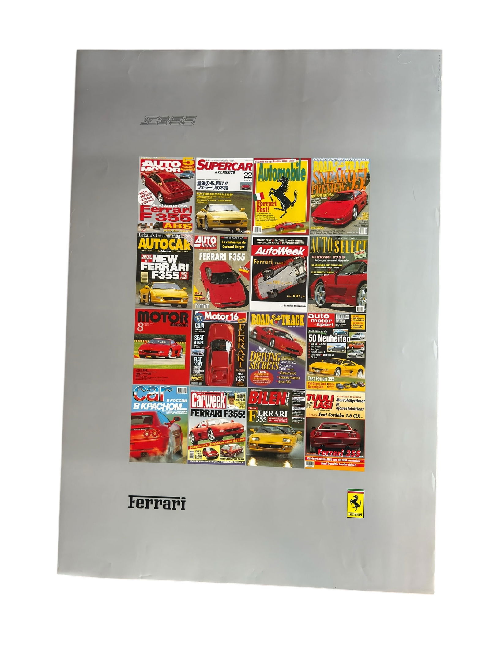 1980s Vintage F355 Ferrari Original Factory Issued Poster (1 of 8)