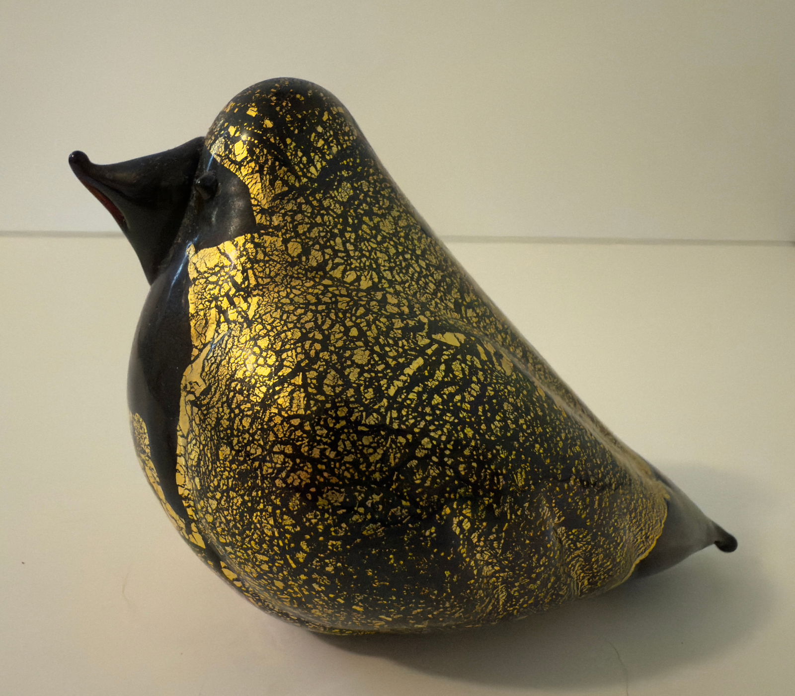 Vetro Artistico Murano Art Glass Gold Leaf Bird Figurine Statue Sculpture (1 of 7)