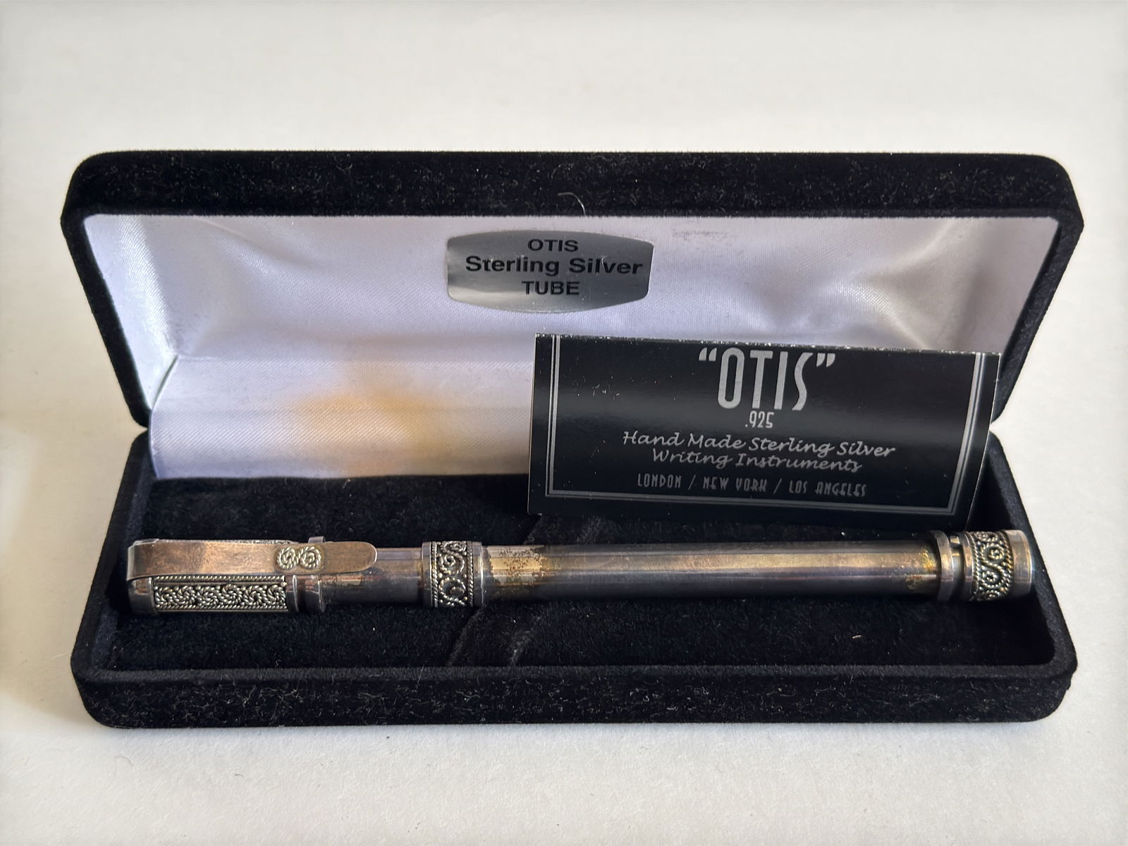 Vintage Otis Sterling Silver Pen Original Case (1 of 8)