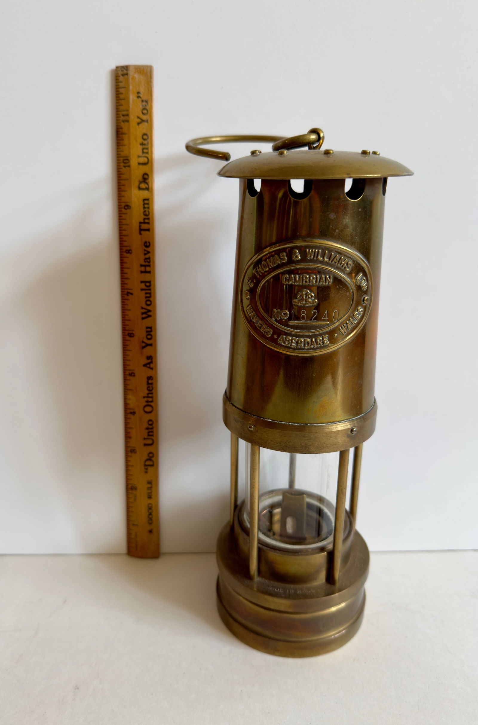 Brass Cambrian Miner's Safety Lamp E.Thomas & Williams (1 of 9)