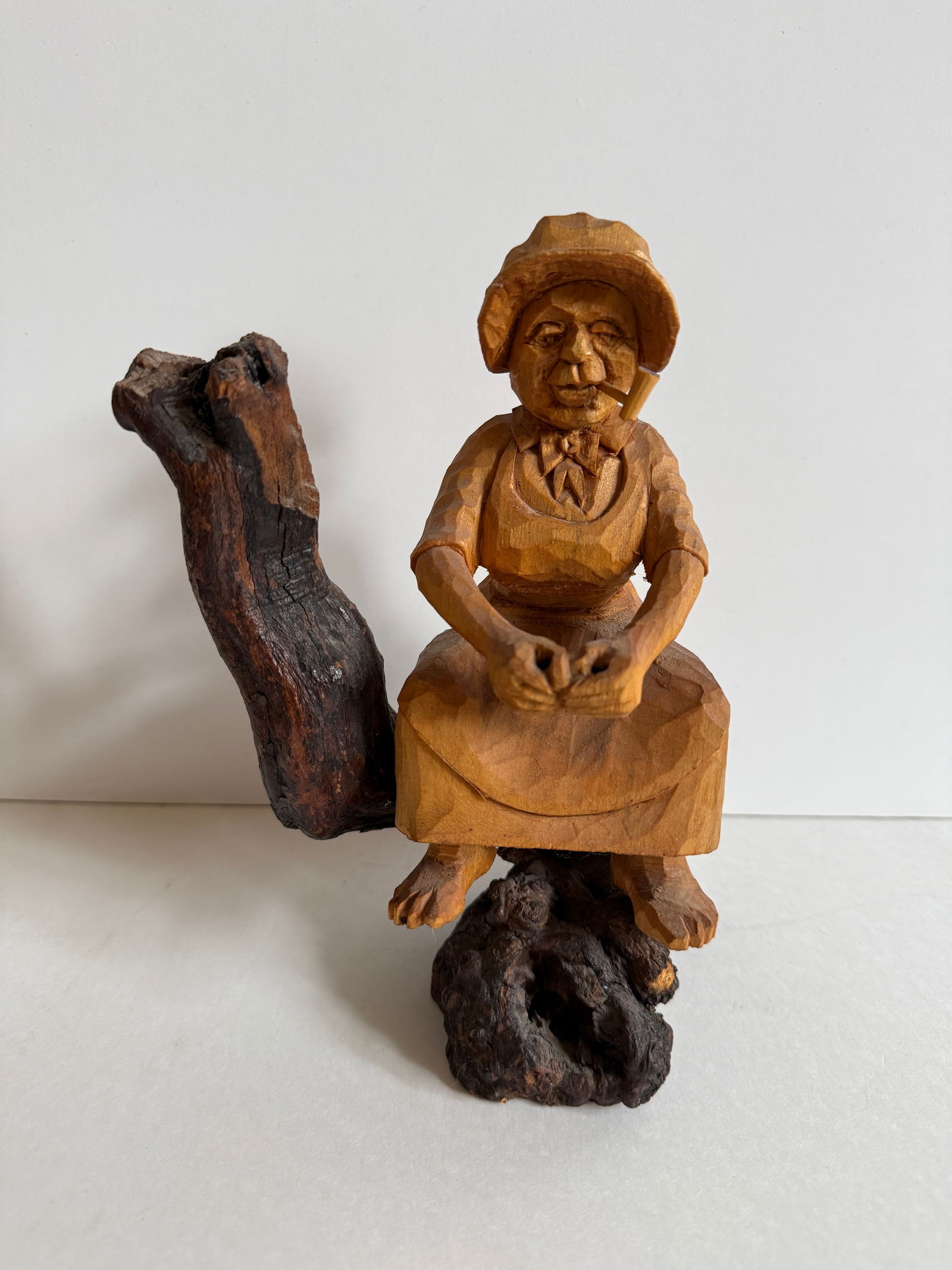 Folk Art Figural Wood Carving Sculpture, Tom Wolfe (1 of 7)