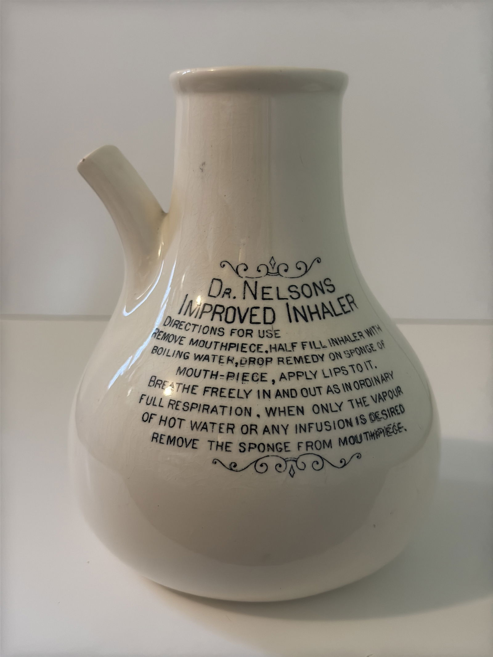 Early 20thC Stoneware Dr. Nelsons Improved Inhaler Royal Winton Apothecary Pharmacy (1 of 9)