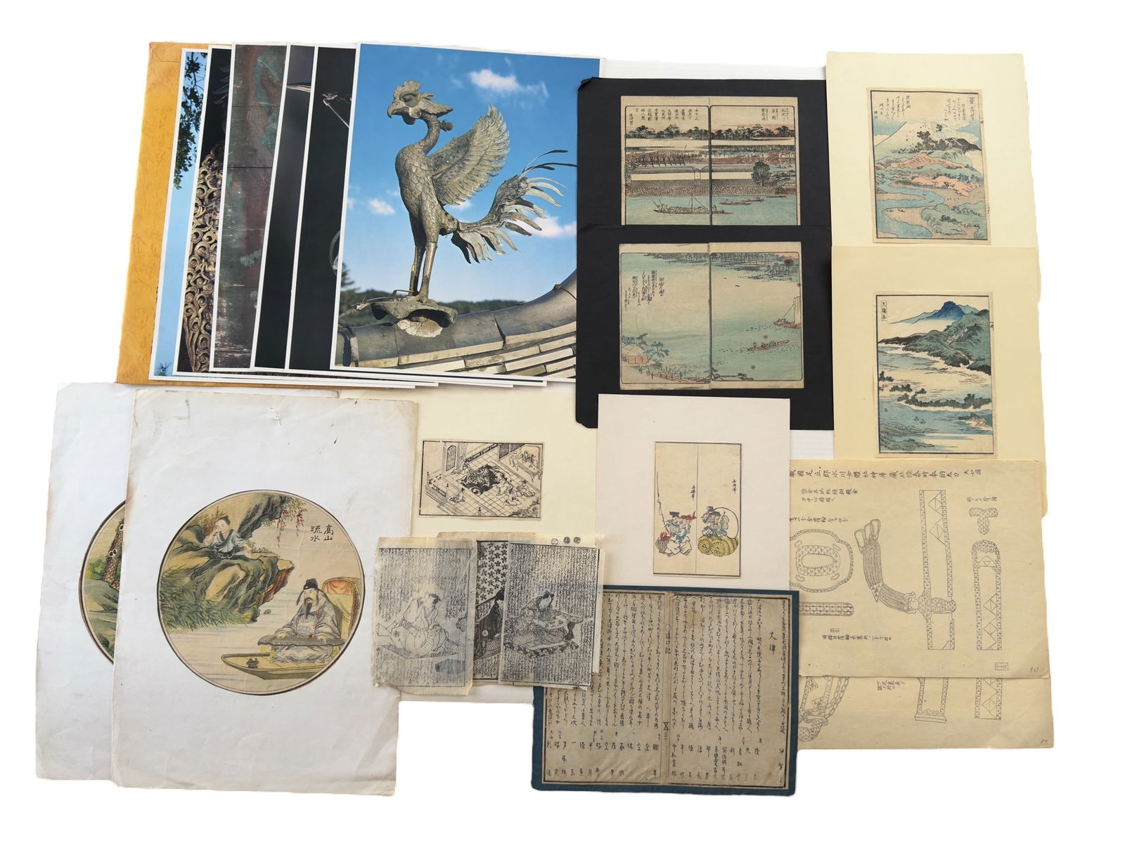 Group of Japanese Posters in Folio, Late 19thC Lithogrpahs & Woodblocks (1 of 13)
