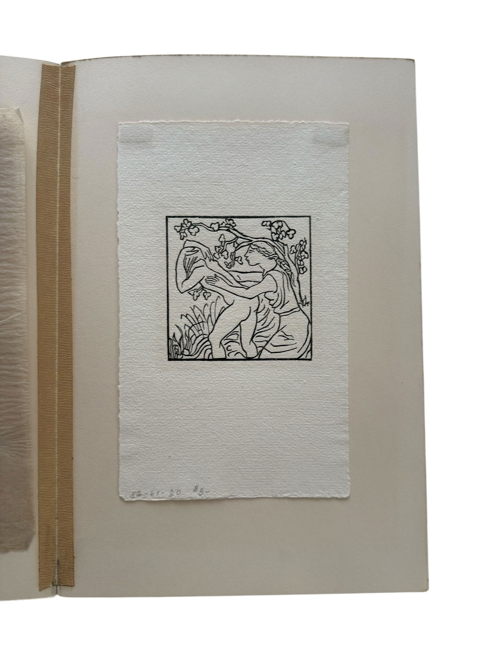 Artistide Maillol Woodcut Print, Illustration From Daphnus et Chloe: From an Ithaca, NY estate collection. Woodcut print / illustration by Aristide Maillol (German / French,1861 – 1944) from "Daphnus et Chloe." Unsigned, with pencil notations on bottom left edge of s