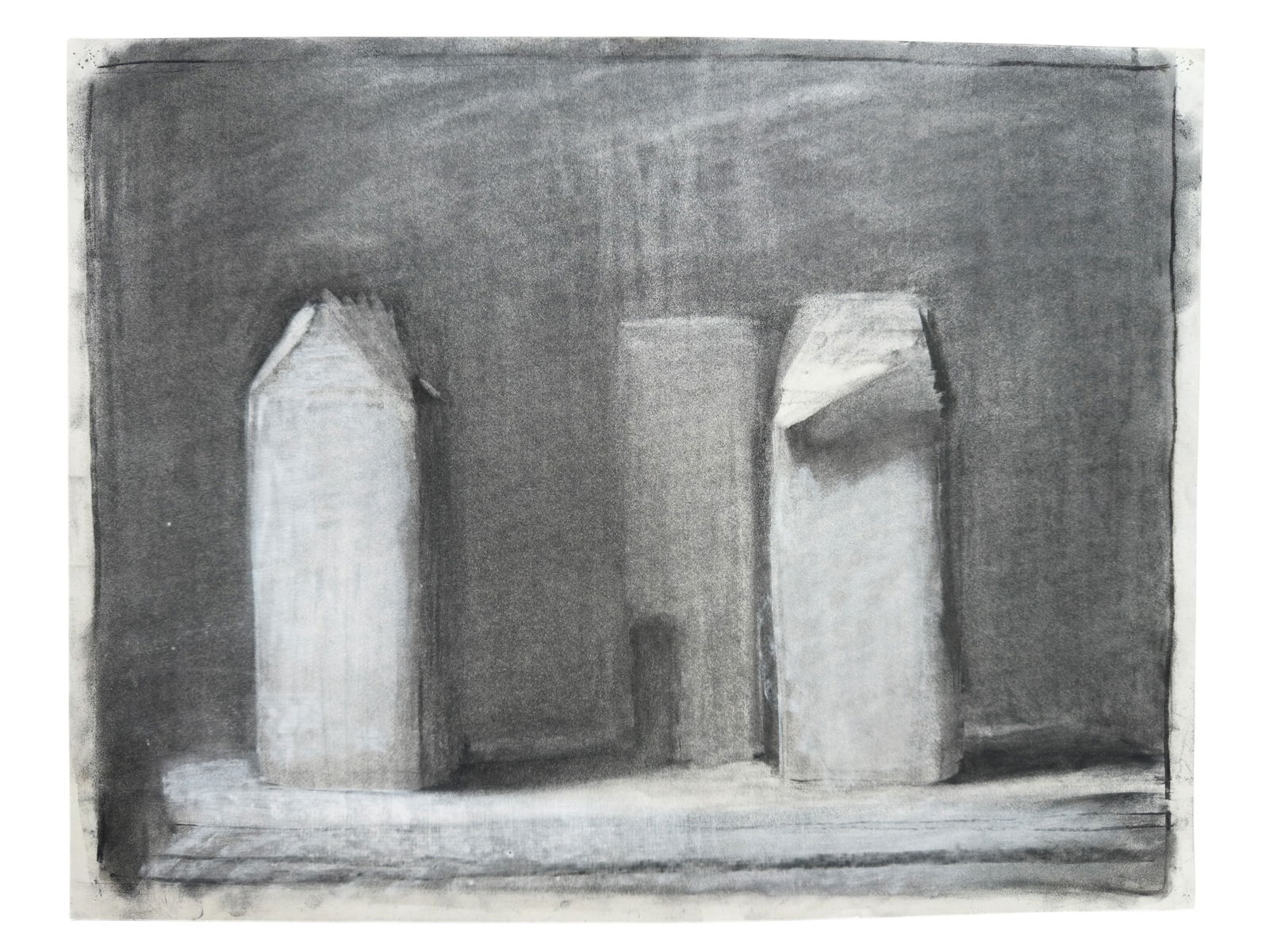 Charcoal Abstract Untitled Still Life Drawing by Scott Smith (1 of 3)