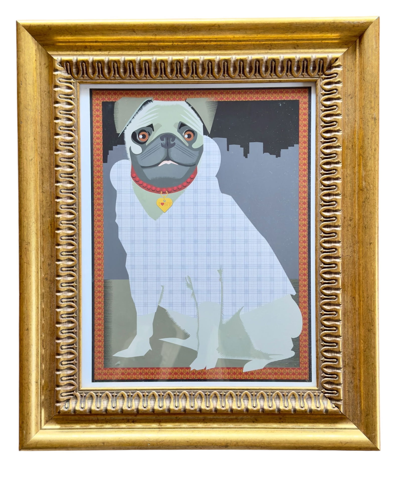 I Love NY Pug Framed Print by Illustrator Q Casetti (1 of 7)