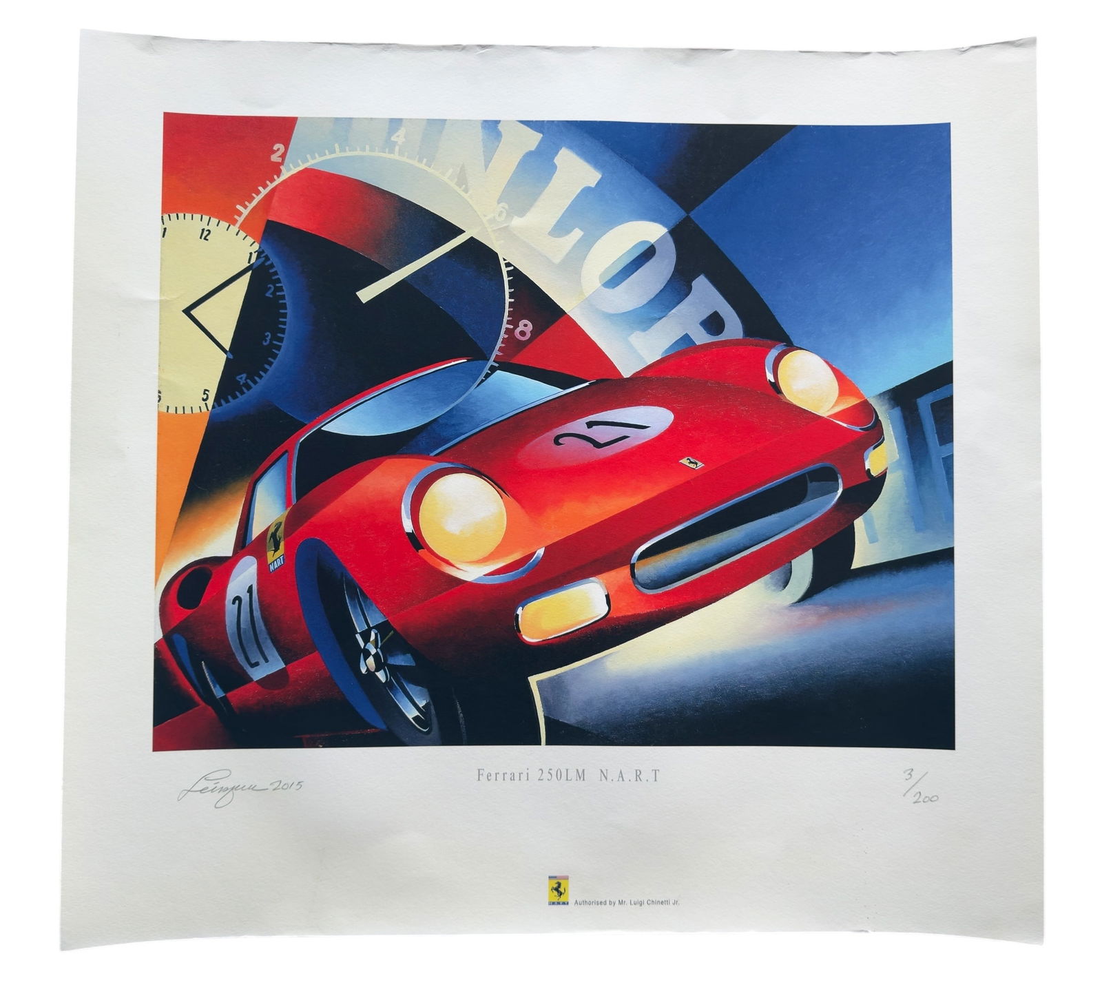Signed Early Edition Giclee Print Ferrari 250 LM N.A.R.T. Alain Levesque 3/200 (1 of 10)