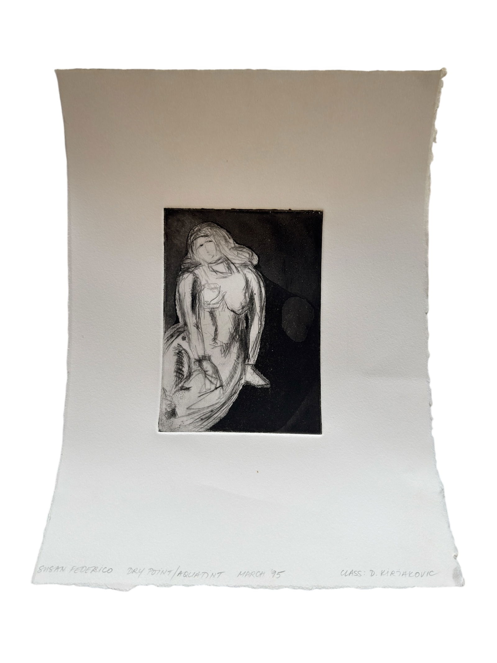 Pair of Drypoint Etching / Aquatints Nudes by Susan Federico (1 of 10)