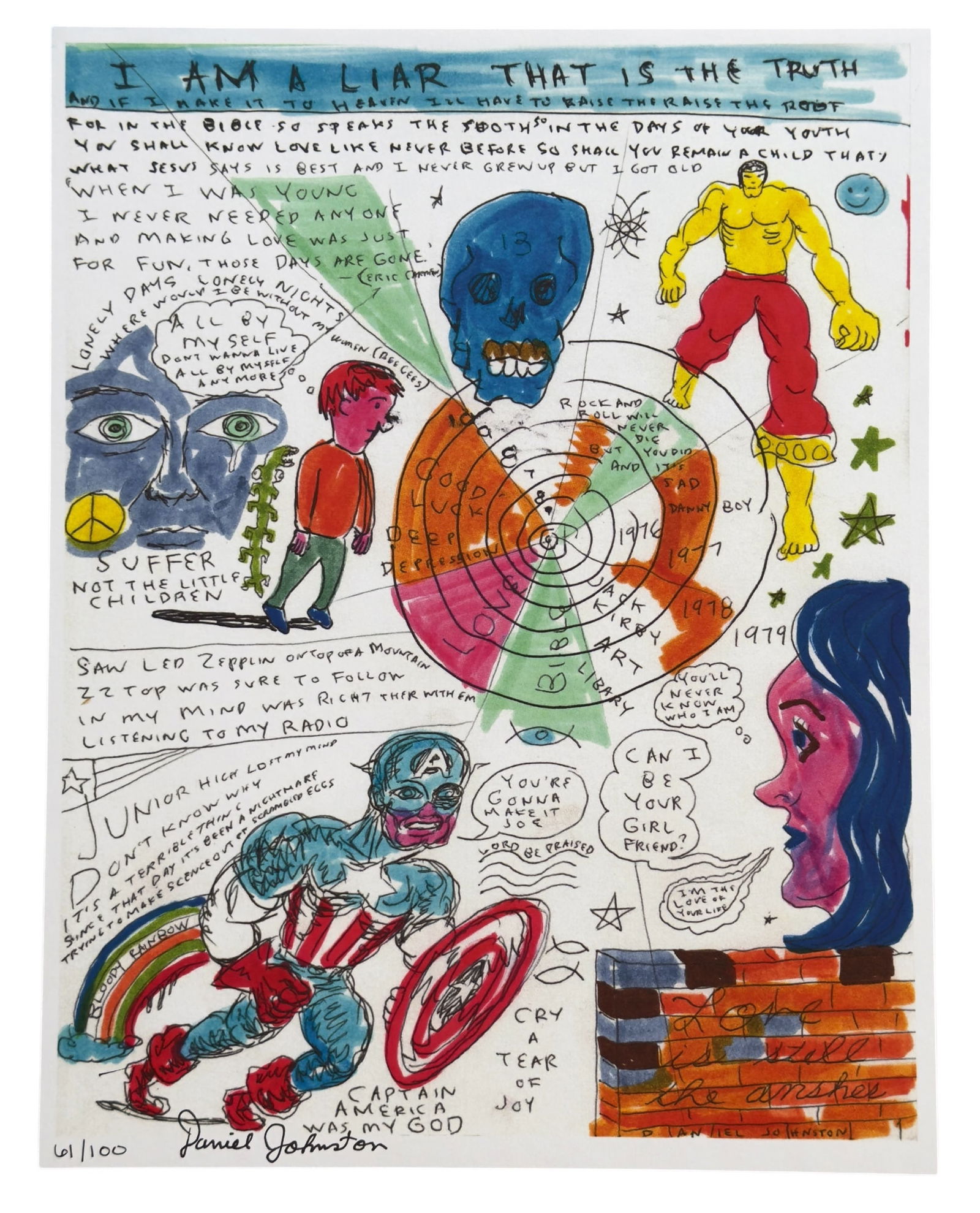 Signed & Numbered Daniel Johnson Print, I Am a Liar That Is The Truth (1 of 7)