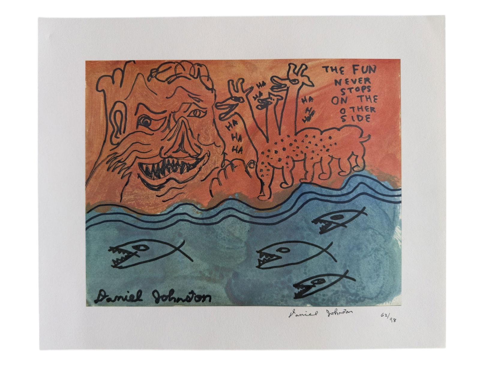 Signed & Numbered Daniel Johnson Print, The Fun Never Stops On The Other Side (1 of 8)