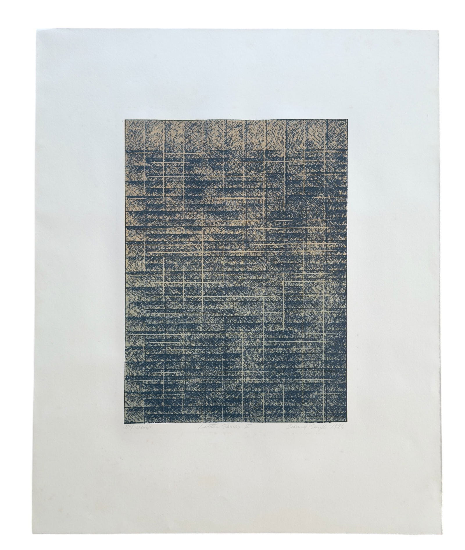 Signed & Numbered David Smyth Abstract Print, Letter Series II 1976 (1 of 7)