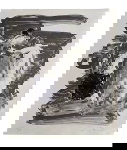 Eric Fischl Signed / Numbered Lithograph, Bathers: From the estate of noted artists Jeff Gordon (American, 2013) and Path Soong (Korean / American, 1954-2023.) Pencil signed & numbered 12/98 lithograph by Eric Fishl (American, b.1948) titled "Bathers.