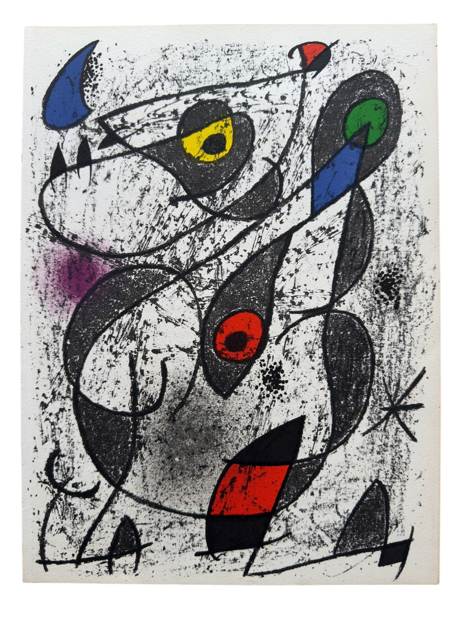 Joan Miro Original Lithograph Printed by Arte 1972, A La Encre II (1 of 8)
