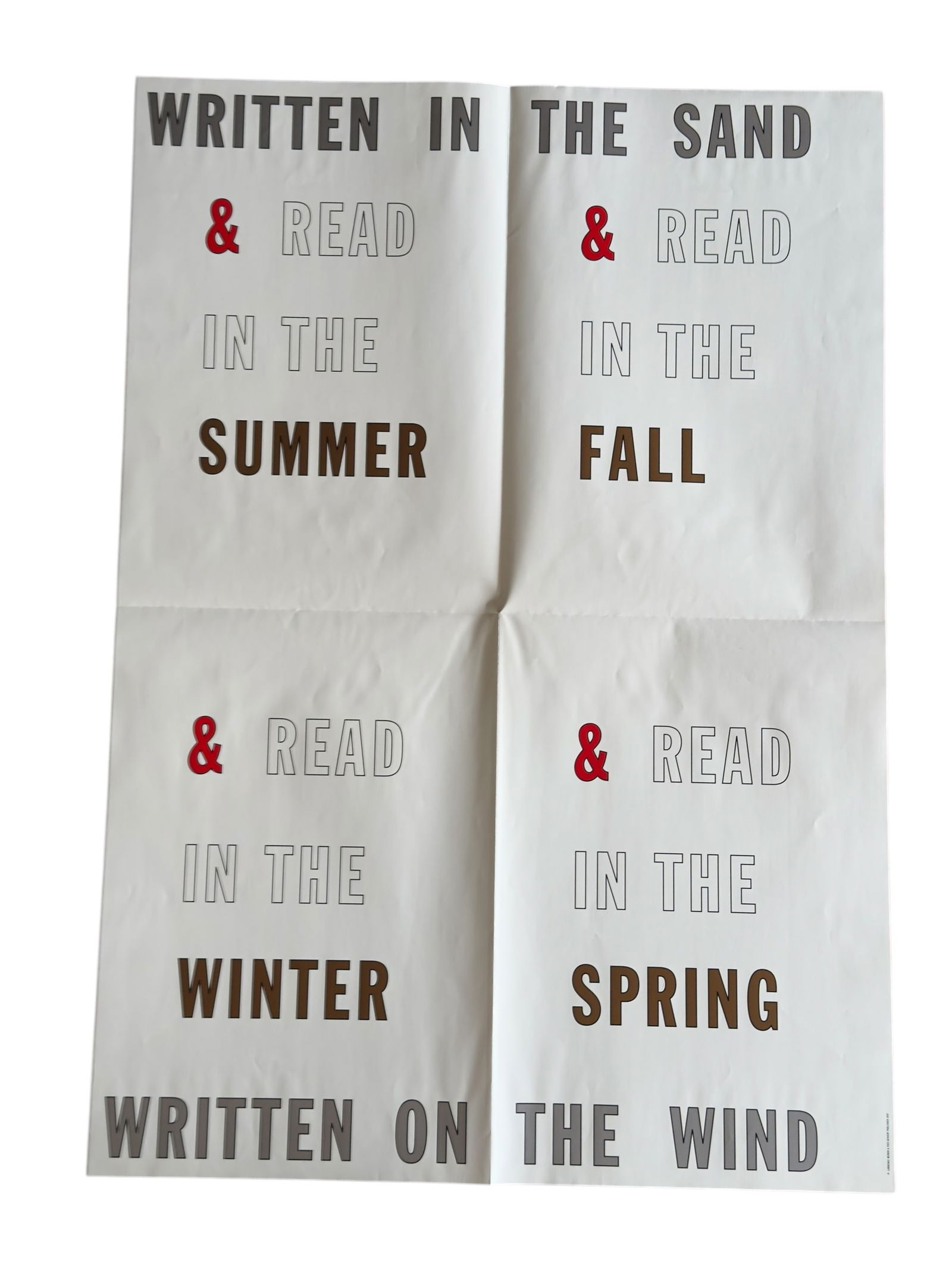 Lawerence Weiner & Yves Gevaert "&READ" Lithograph Poster 1997 (1 of 11)