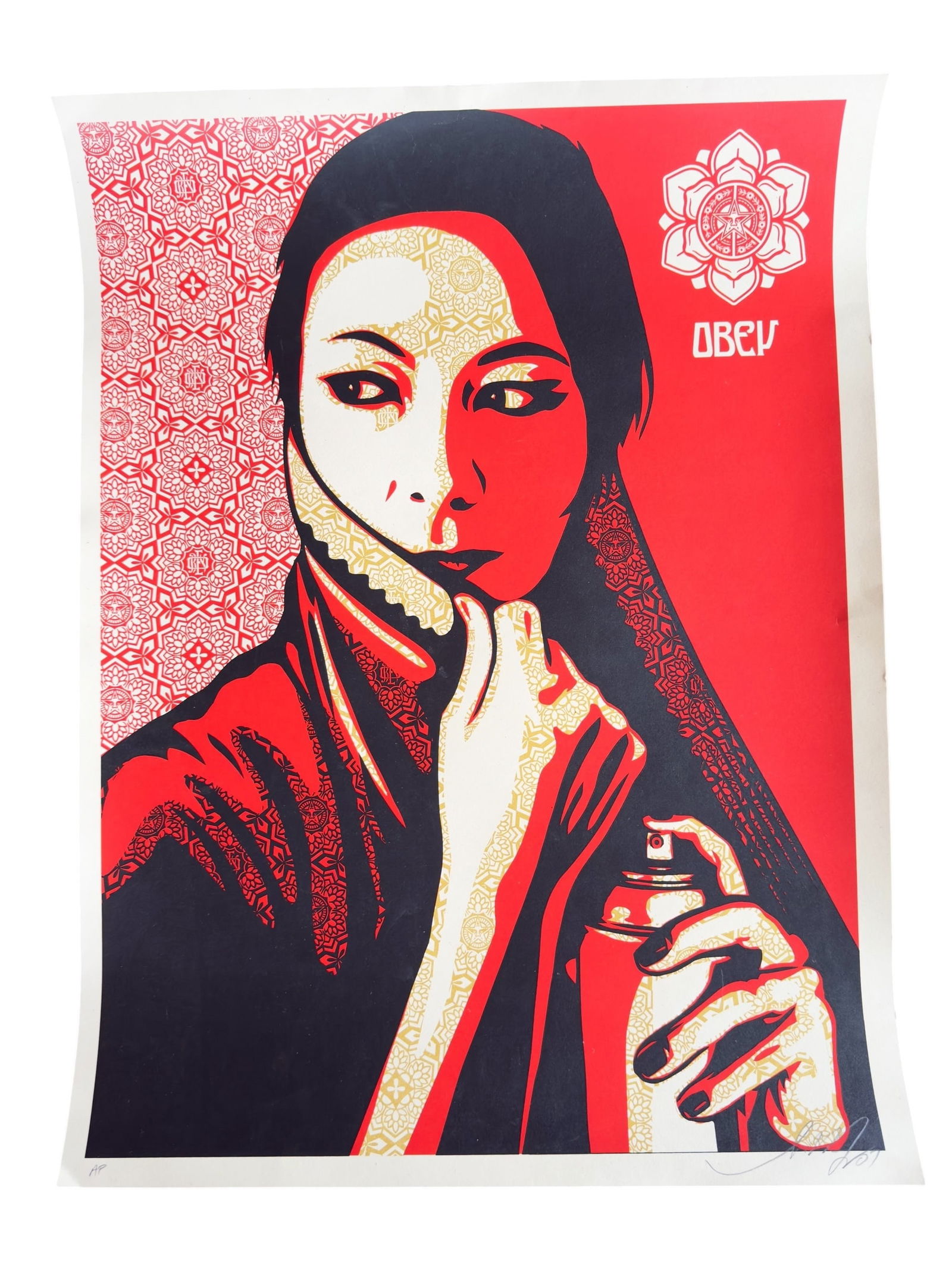 Signed Artist Proof Shepard Fairey Print, Commanda 2007 (1 of 9)