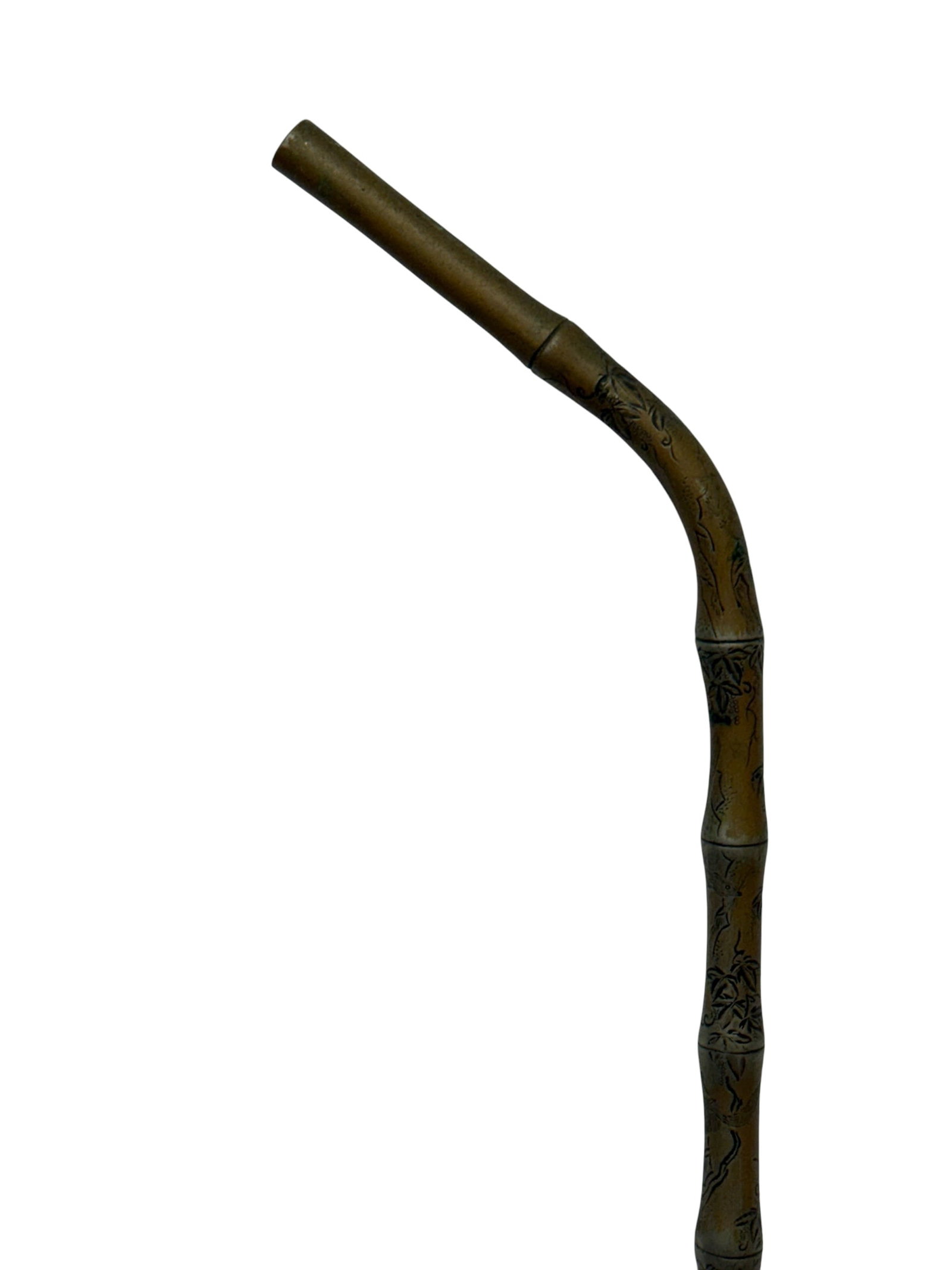 19thC Chinese Metal Opium Pipe - 6