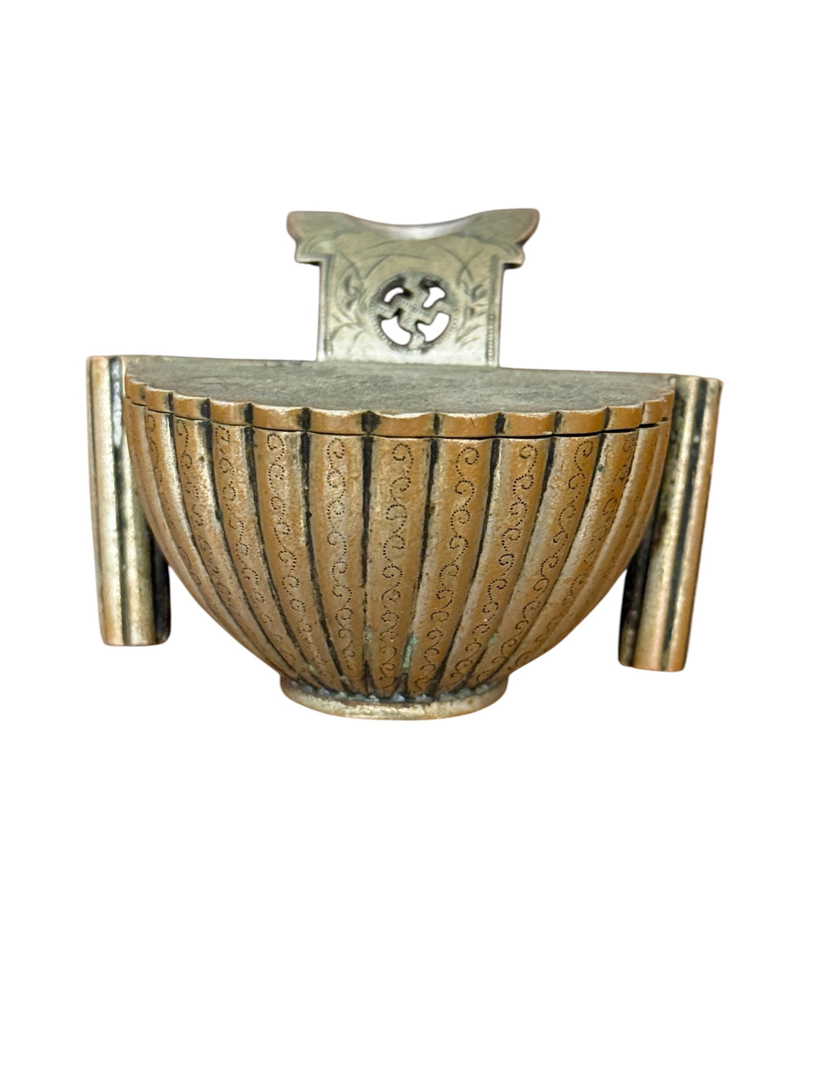 19thC Chinese Metal Opium Pipe - 7