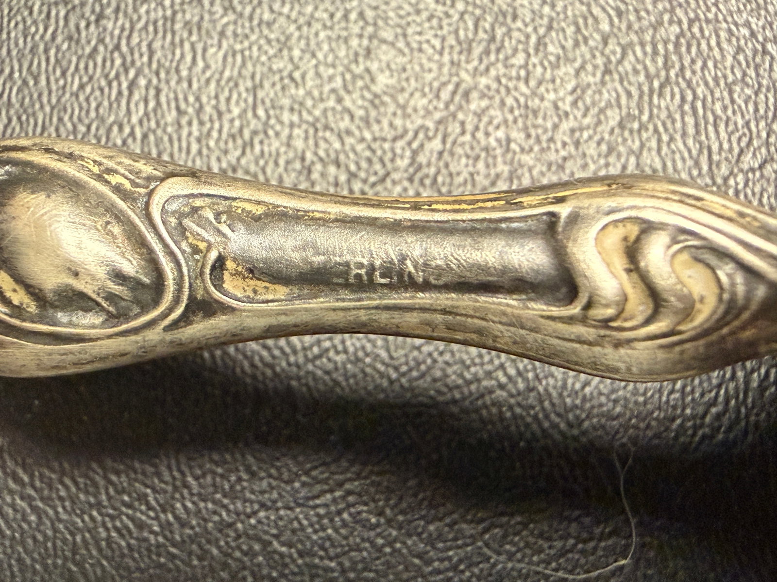 Antique Sterling Silver Repousse Handled Table Bell - 9