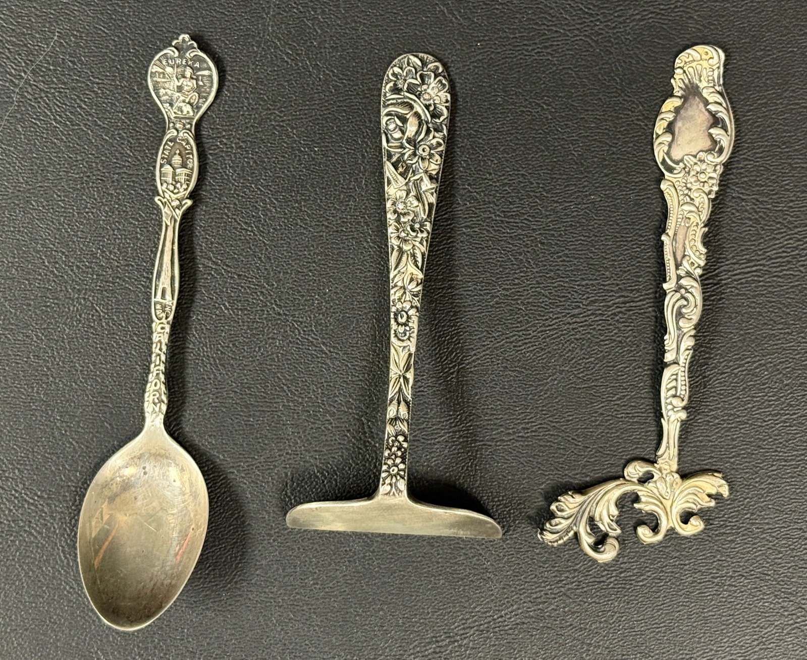 Three Sterling Silver Pieces California Souvenir Spoon + (1 of 13)