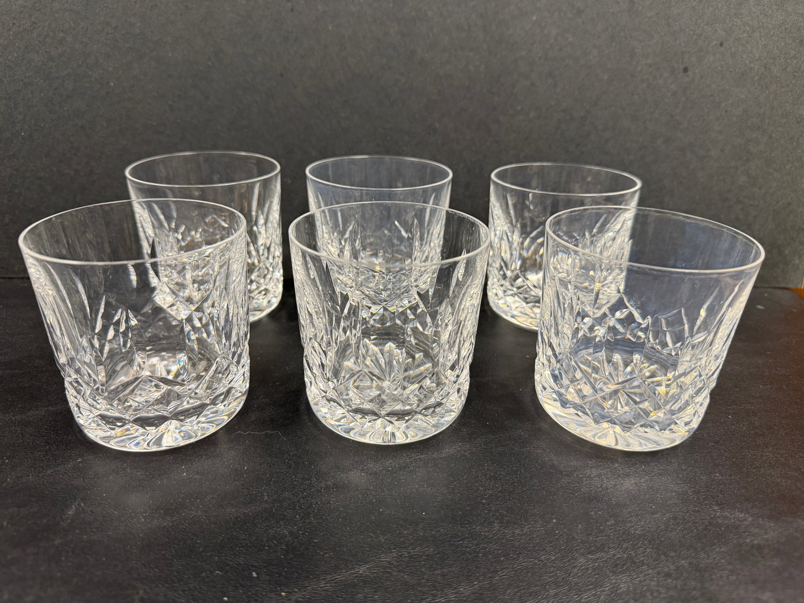 Waterford Crystal Old Fashioned Glasses Lismore Patterm Set of 6 (1 of 9)