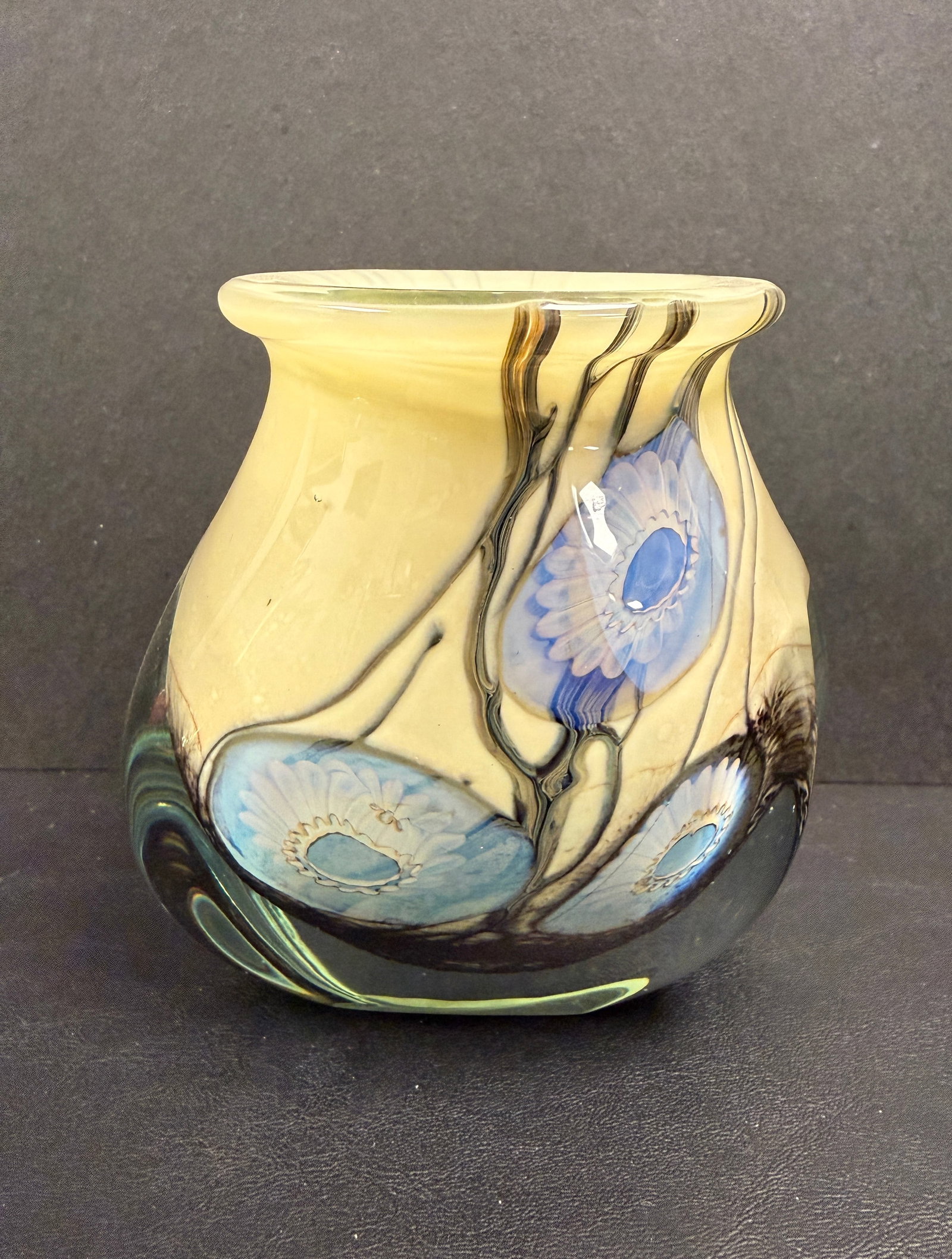 Robert Eickholt Studio Deep Sea Art Glass Vase Signed (1 of 10)