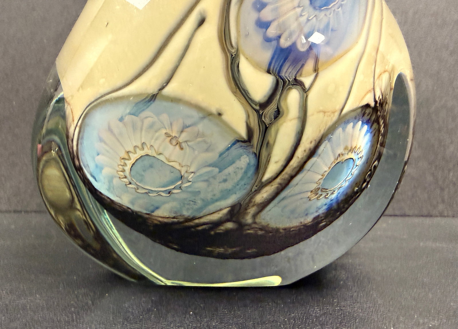 Robert Eickholt Studio Deep Sea Art Glass Vase Signed - 2