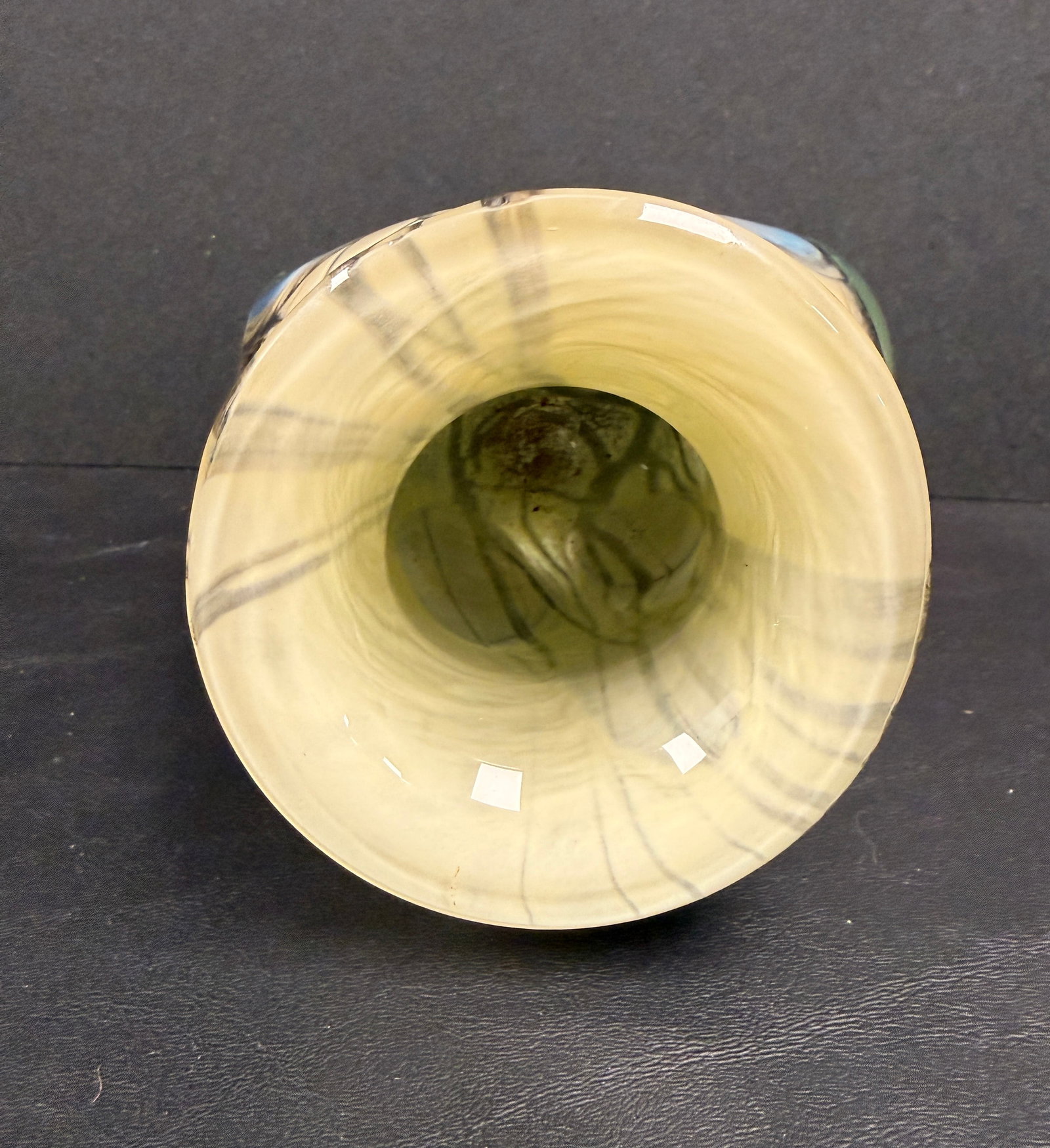Robert Eickholt Studio Deep Sea Art Glass Vase Signed - 7