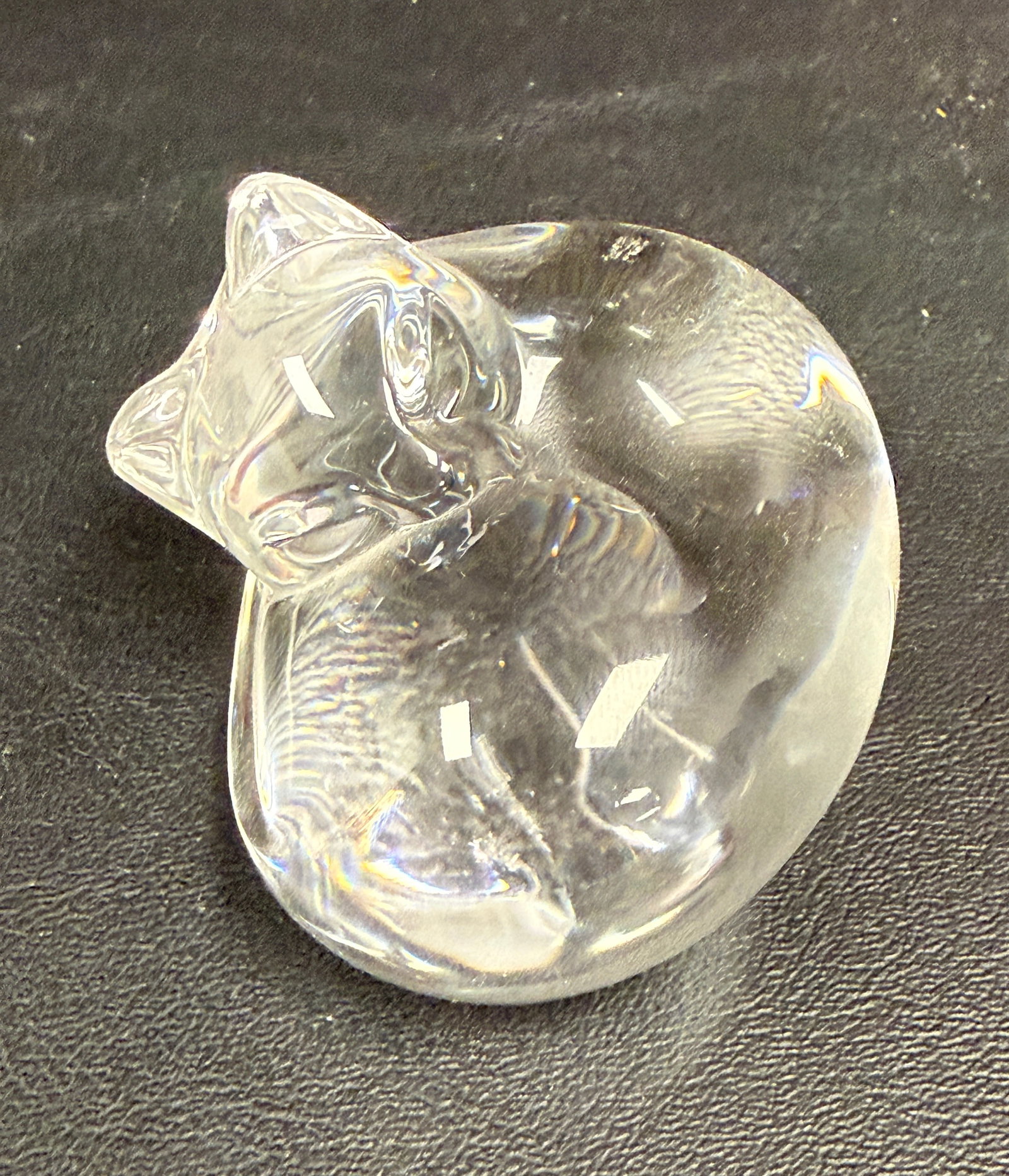 Steuben Glass Sleeping Cat Hand Cooler Paperweight (1 of 8)