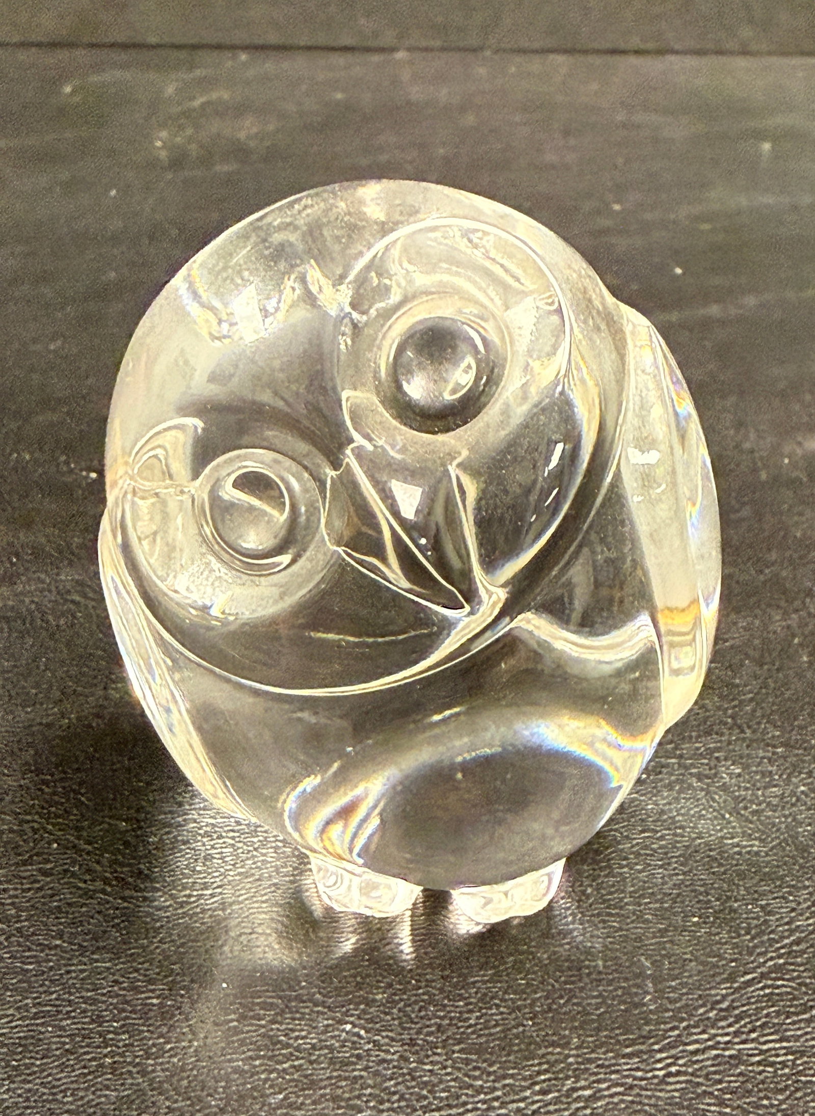 Steuben Glass Owl Hand Cooler Paperweight (1 of 8)