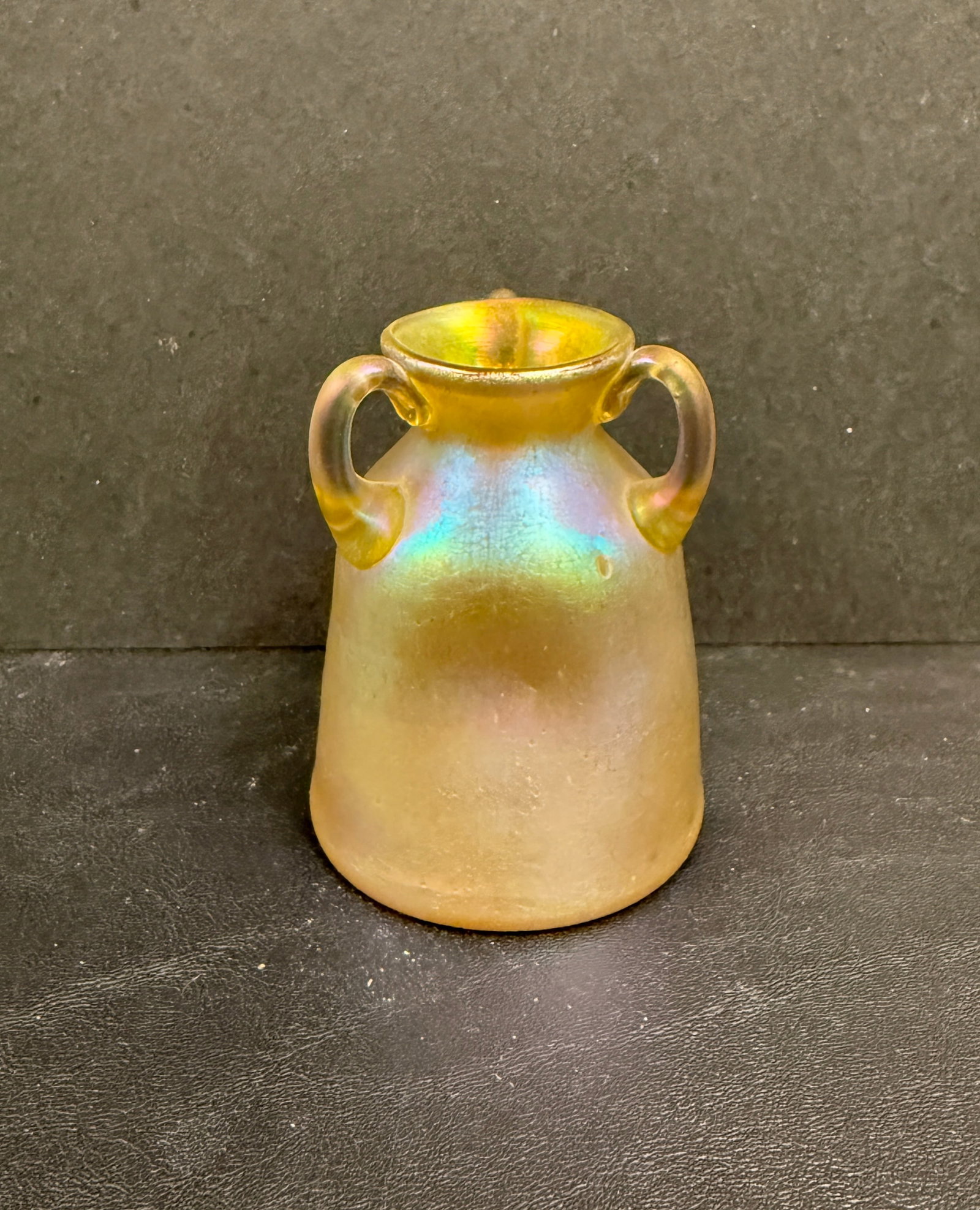 Art Nouveau Art Glass Loetz Czech Small Irridescent Vase (1 of 8)