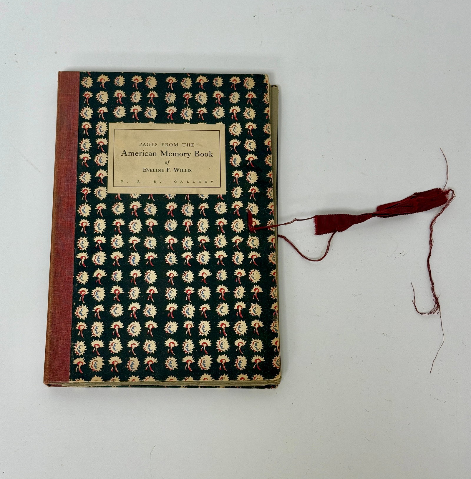 Pages Form The American Memory Book, Handcolored Folio Eveline F Willis: From an upstate, NY estate. Volume of "Pages from the American Memory Book of Evangeline Willis" published by the F.A.R. Gallery, NY 1945. Picture plates reproduced by the collotype process, and hand 