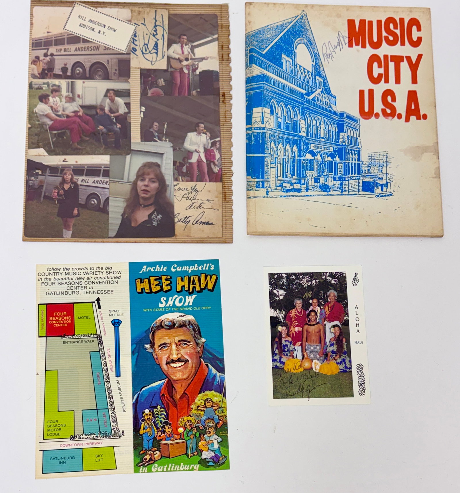 Country Singer Photos & Autographs Betty Amos Bill Anderson Show 1970s Group (1 of 6)