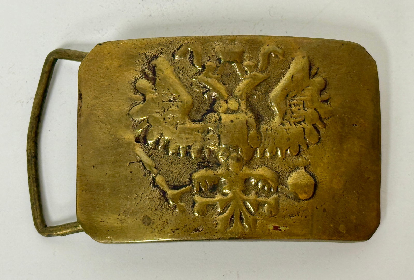 Russian Imperial Brass Double Headed Eagle Belt Buckle Likely WWII (1 of 4)