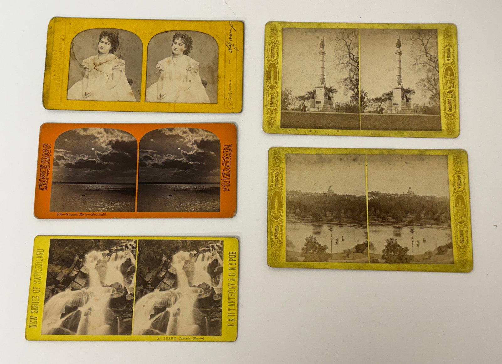Group of Five Stereoview Cards (1 of 4)