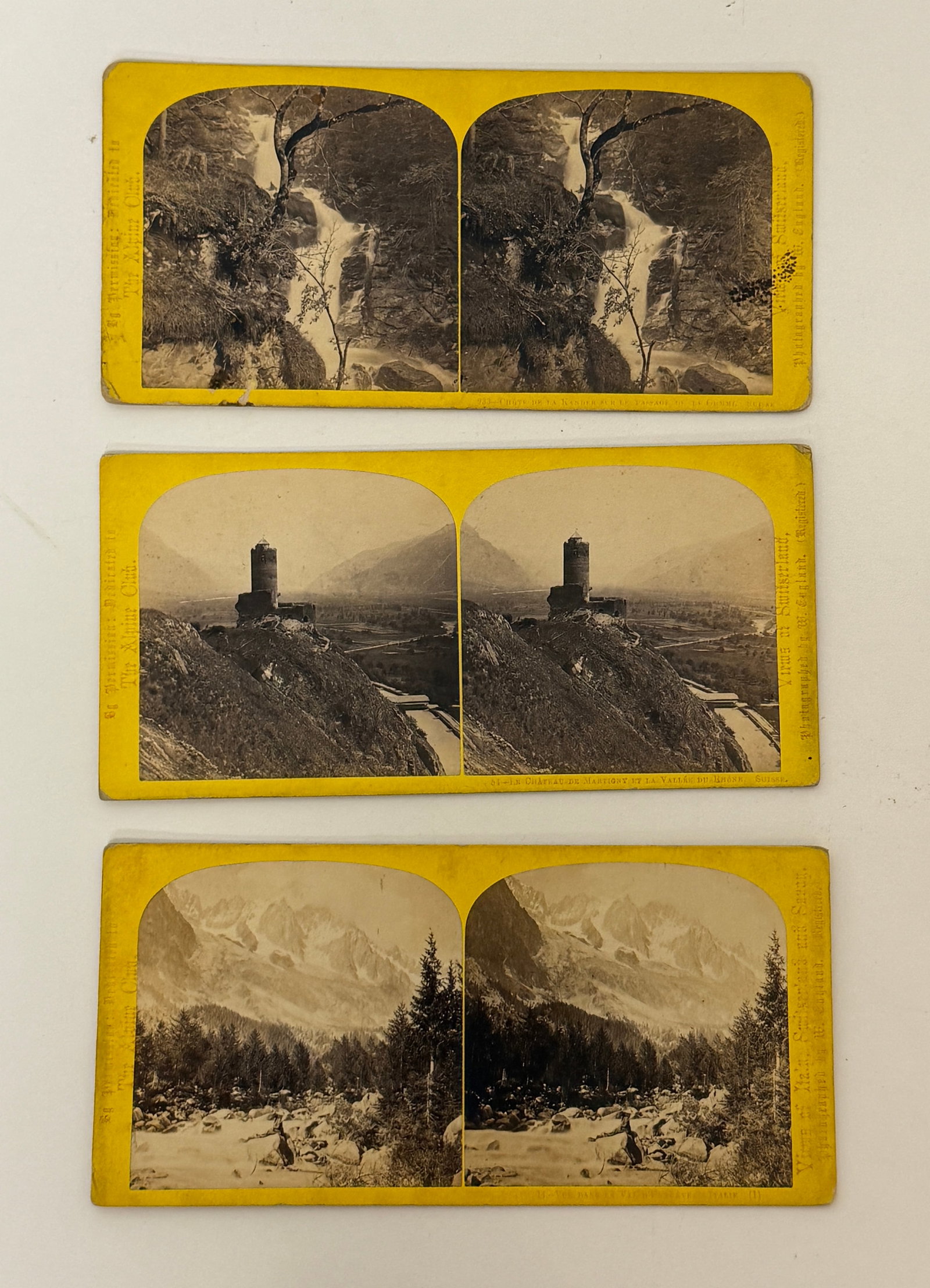 Group of Three Stereoview Cards (1 of 5)
